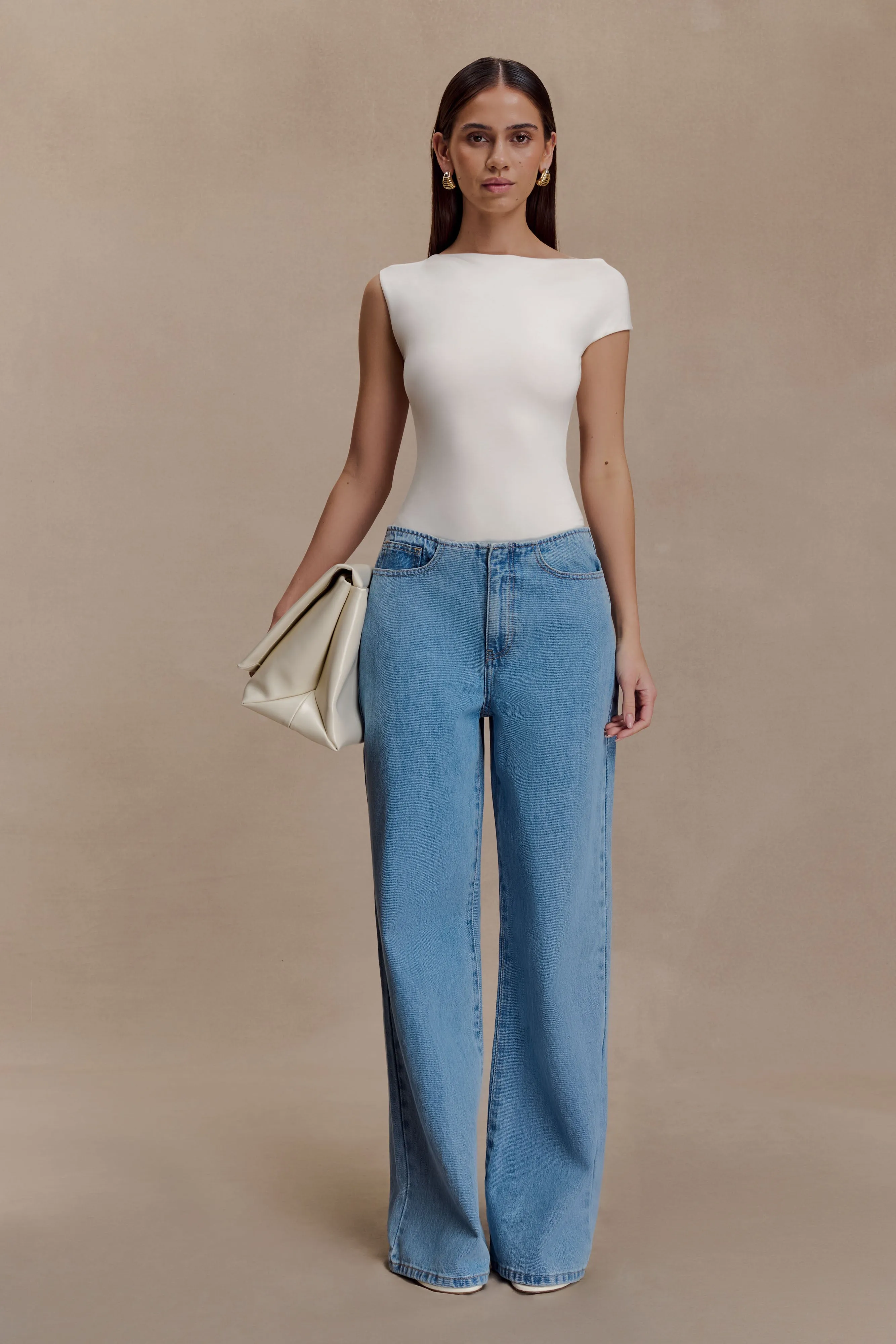 Niamh Modal Twist Back Bodysuit - Ivory sold by Meshki product image thumbnail 5