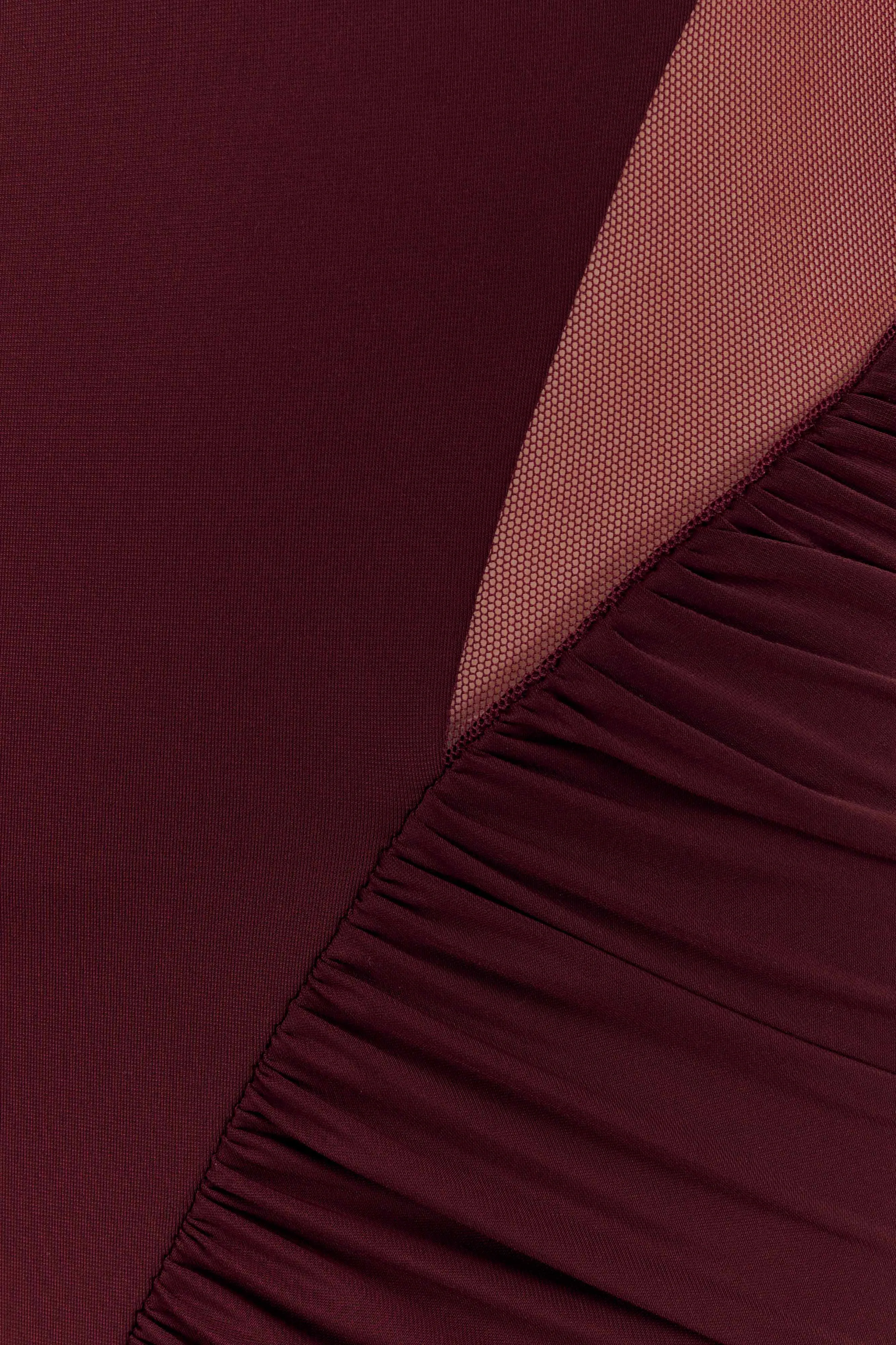 Louanne Slinky Long Sleeve Maxi Dress - Burgundy sold by Meshki product image thumbnail 5