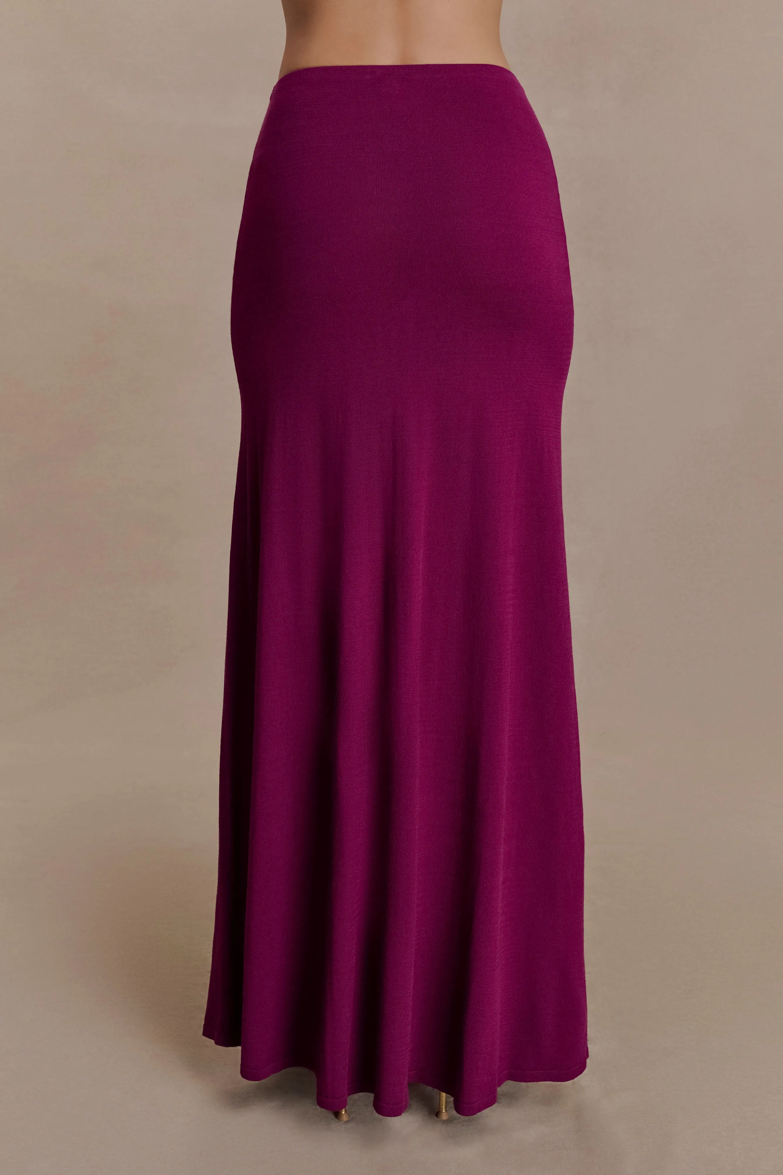 Martiena Knit Maxi Skirt - Plum sold by Meshki product image thumbnail 2