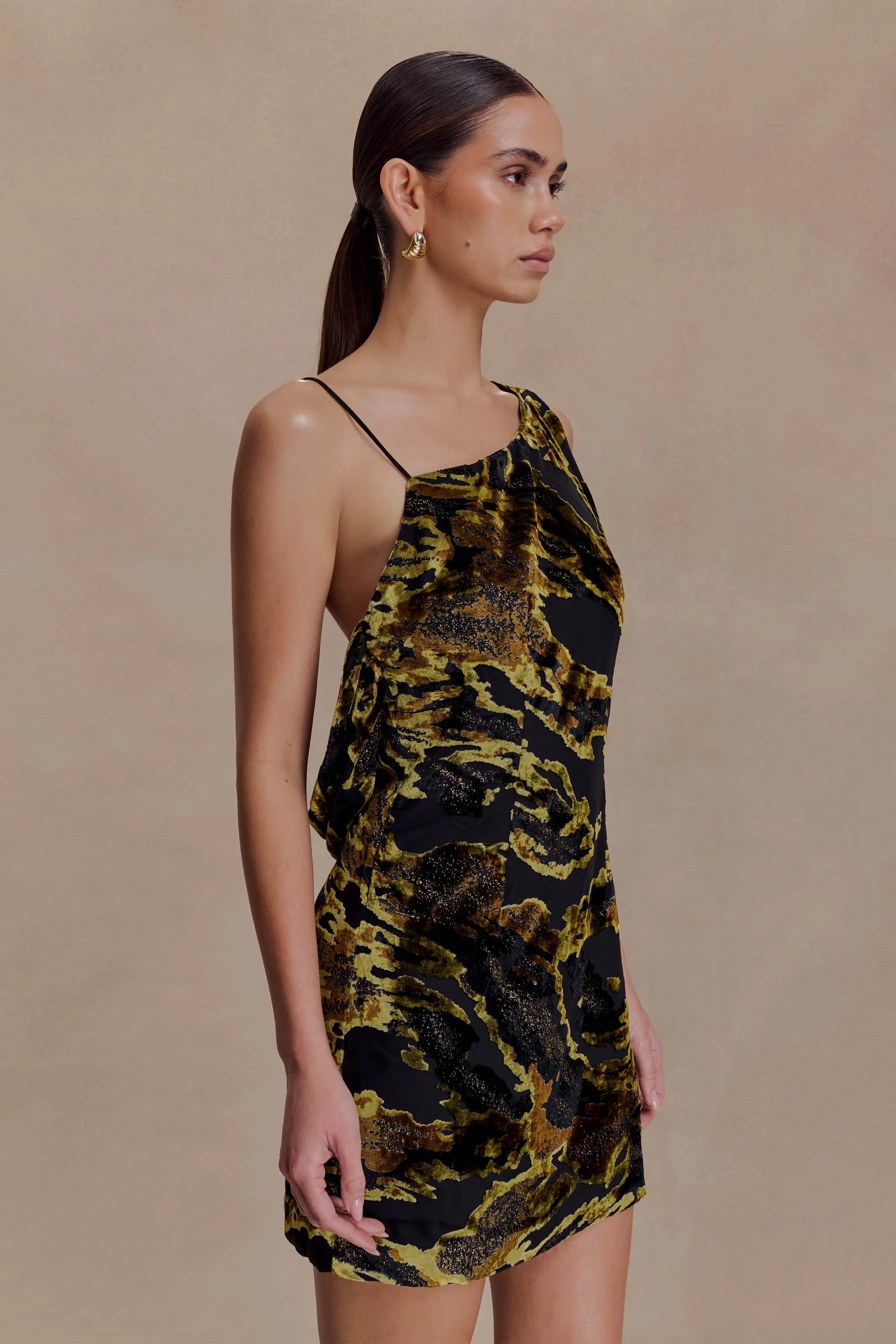 Ayana Cross Back Mini Dress - Velvet Burnout sold by Meshki product image thumbnail 4