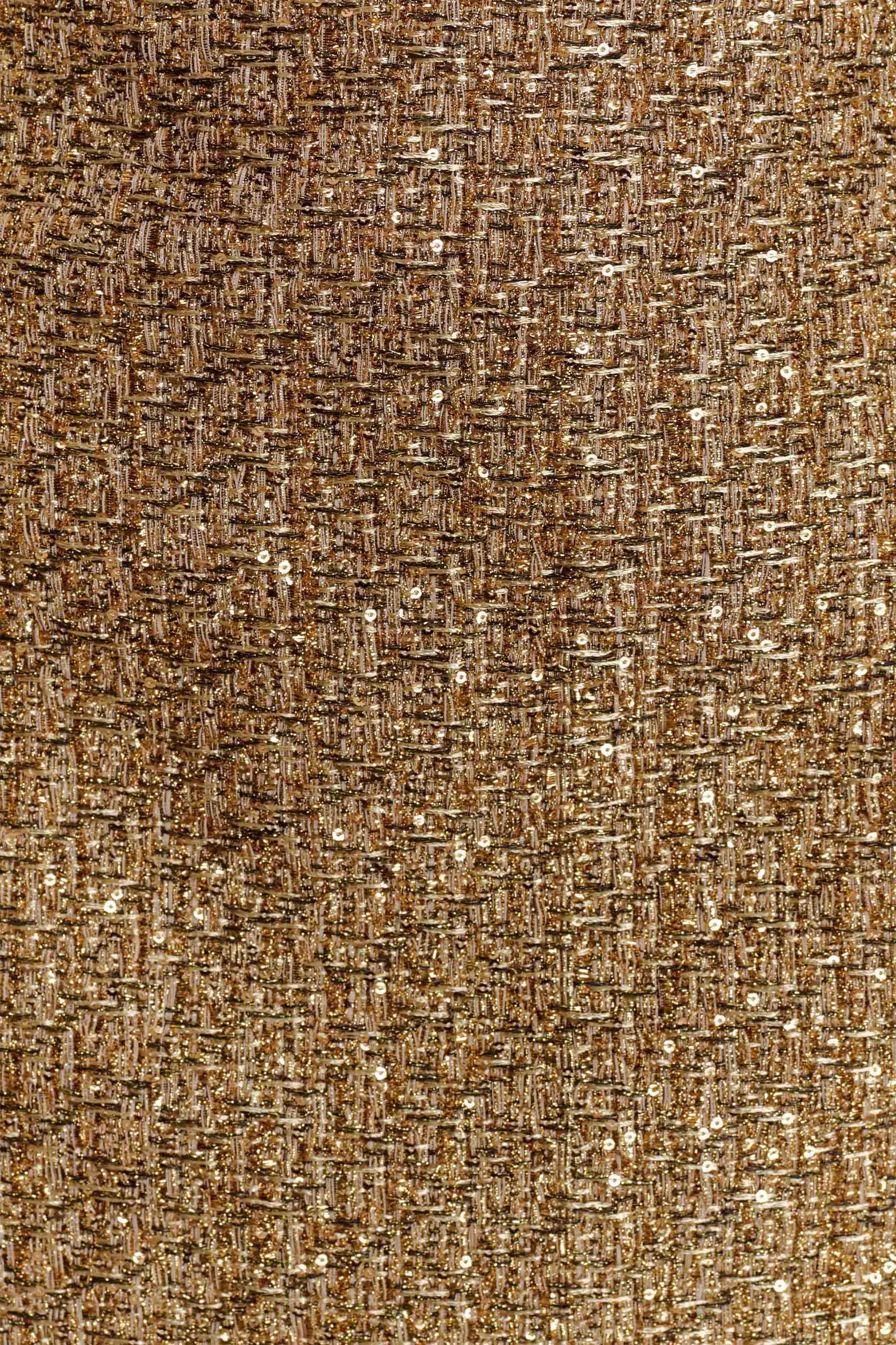 Gala Strapless Tweed Midi Dress - Gold sold by Meshki product image thumbnail 4