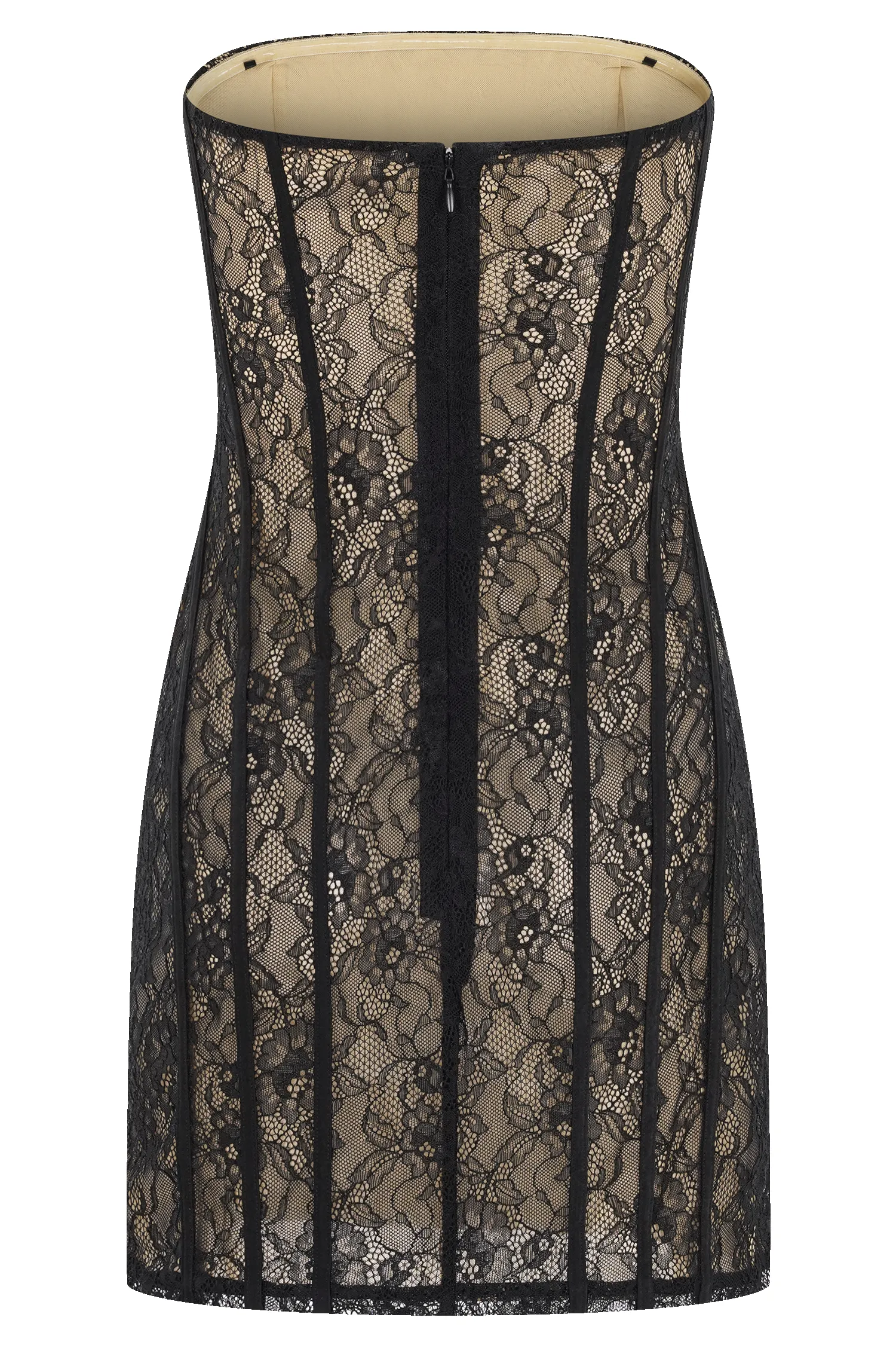Jeannette Panelled Lace Mini Dress - Black sold by Meshki product image thumbnail 2
