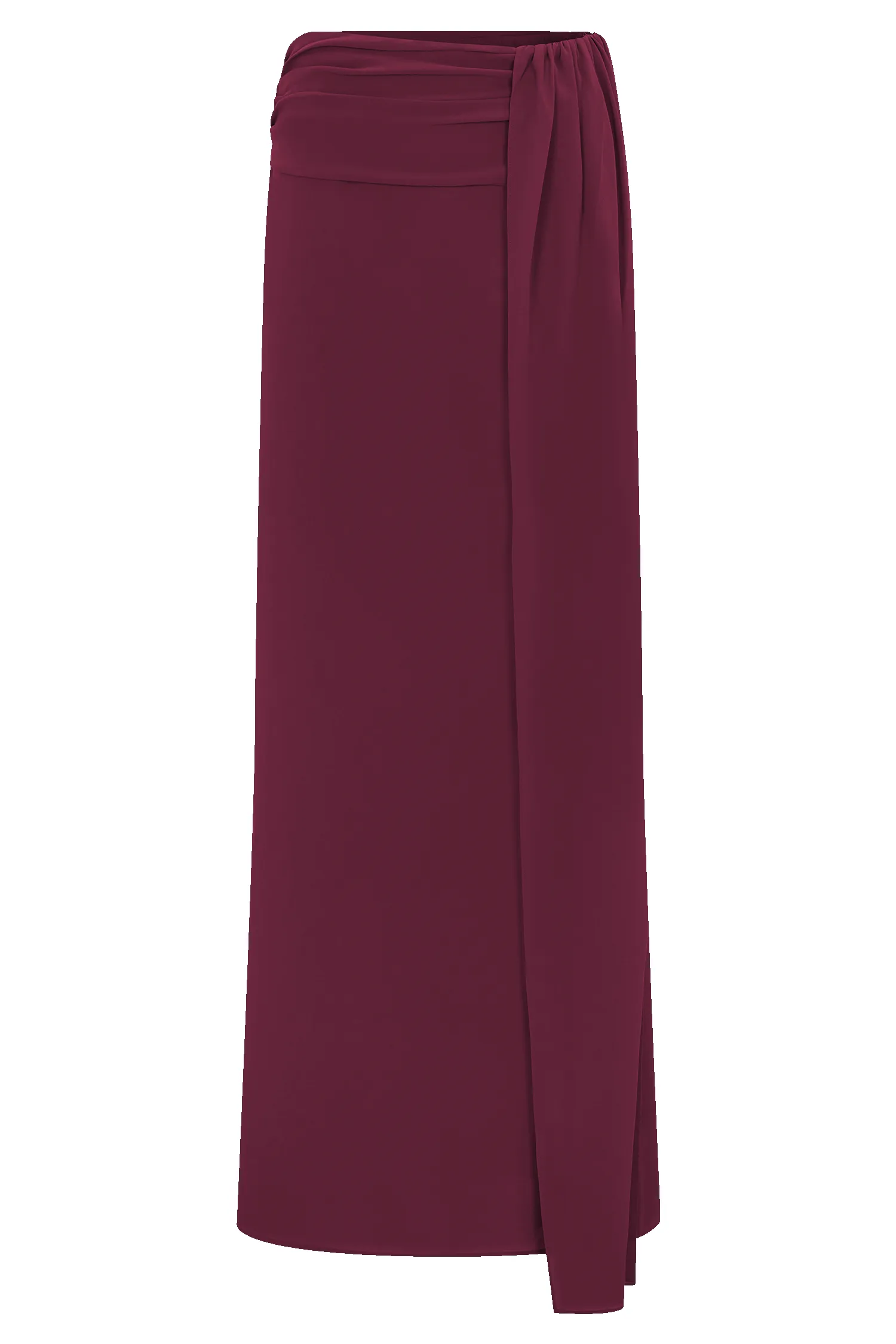 Celina Chiffon Overlay Maxi Skirt - Cherry Red sold by Meshki product image thumbnail 3