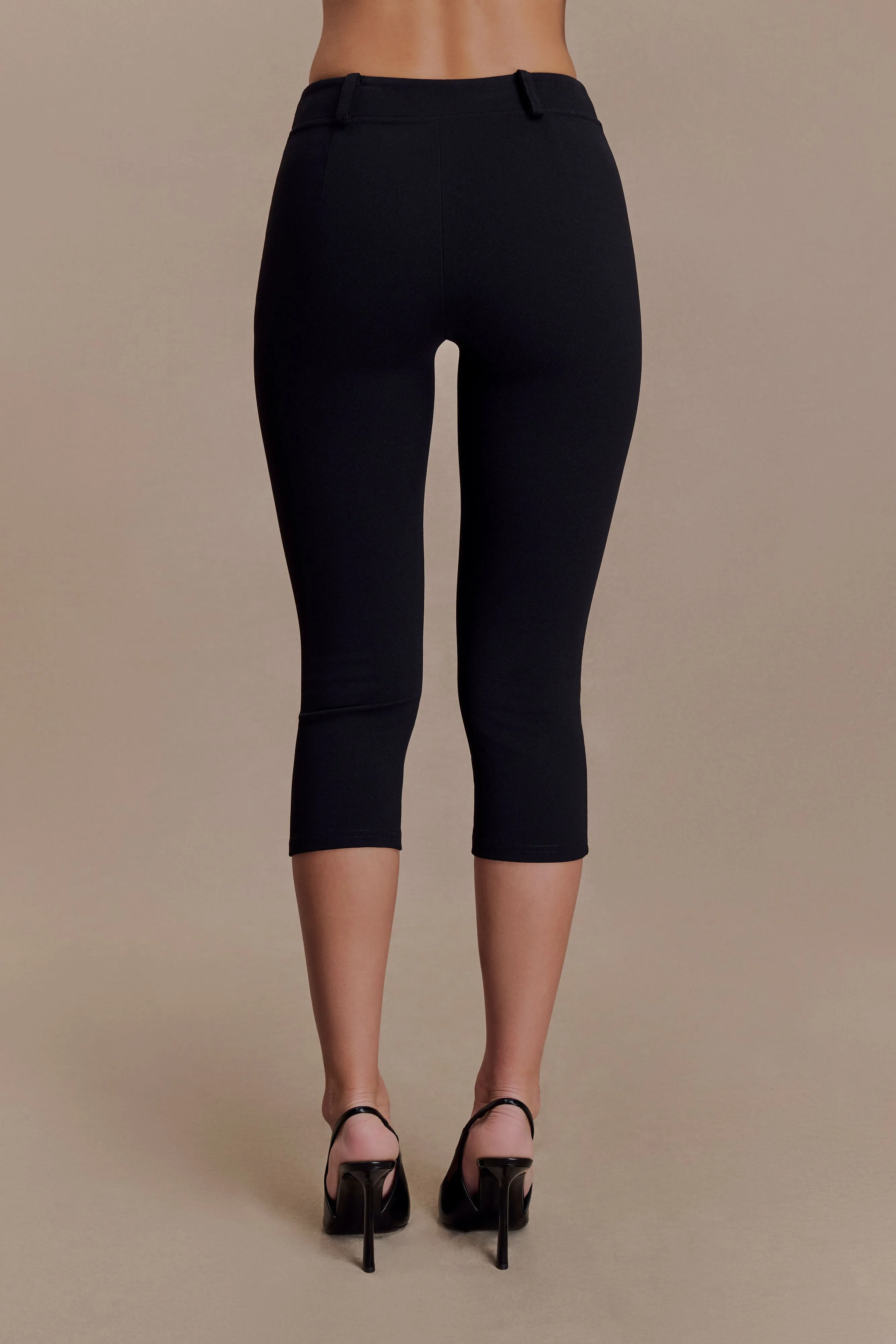 Blanca Stretch Crepe Capri Pants - Black sold by Meshki product image thumbnail 5