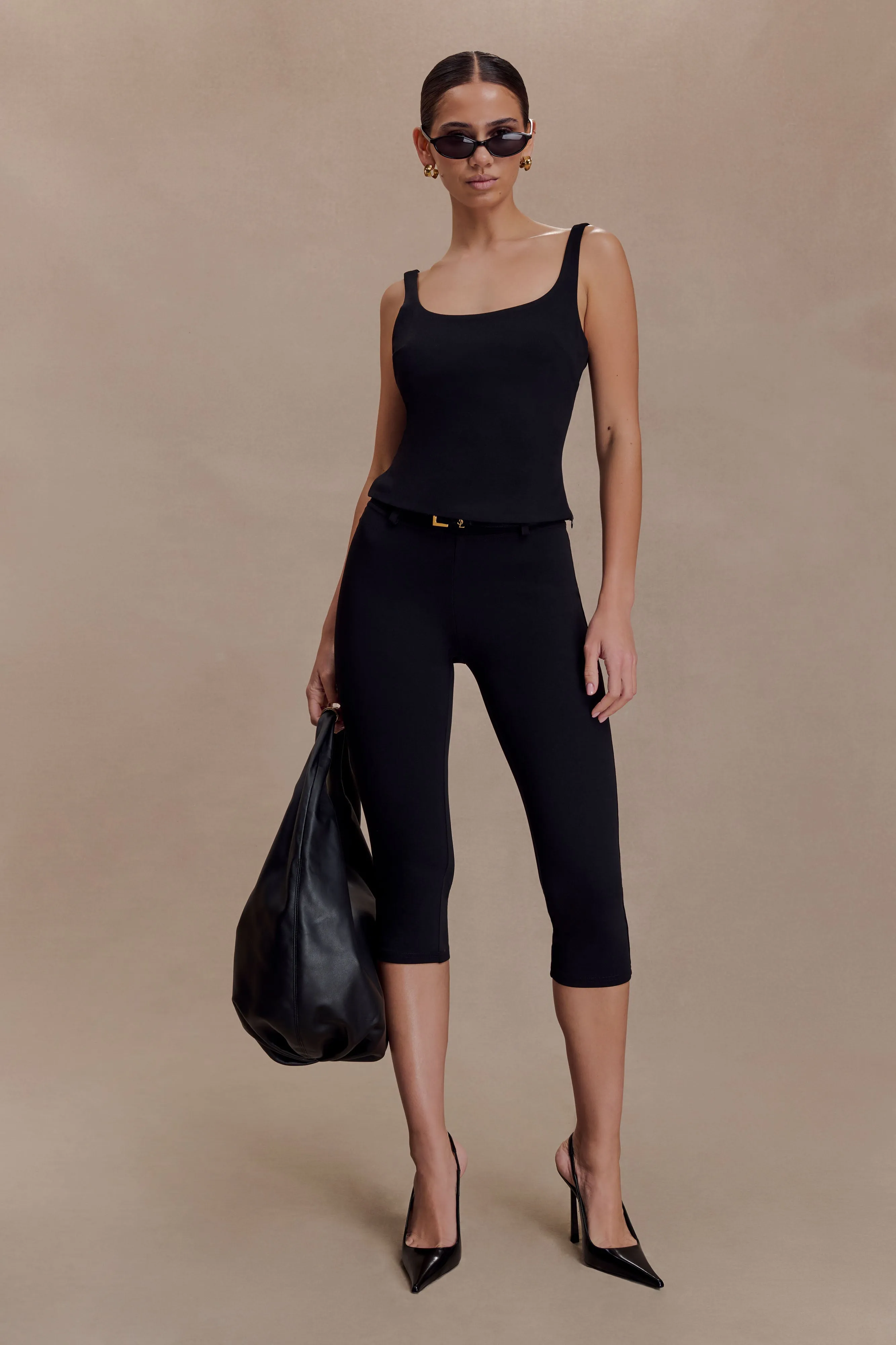Blanca Stretch Crepe Cami Top - Black sold by Meshki product image thumbnail 4