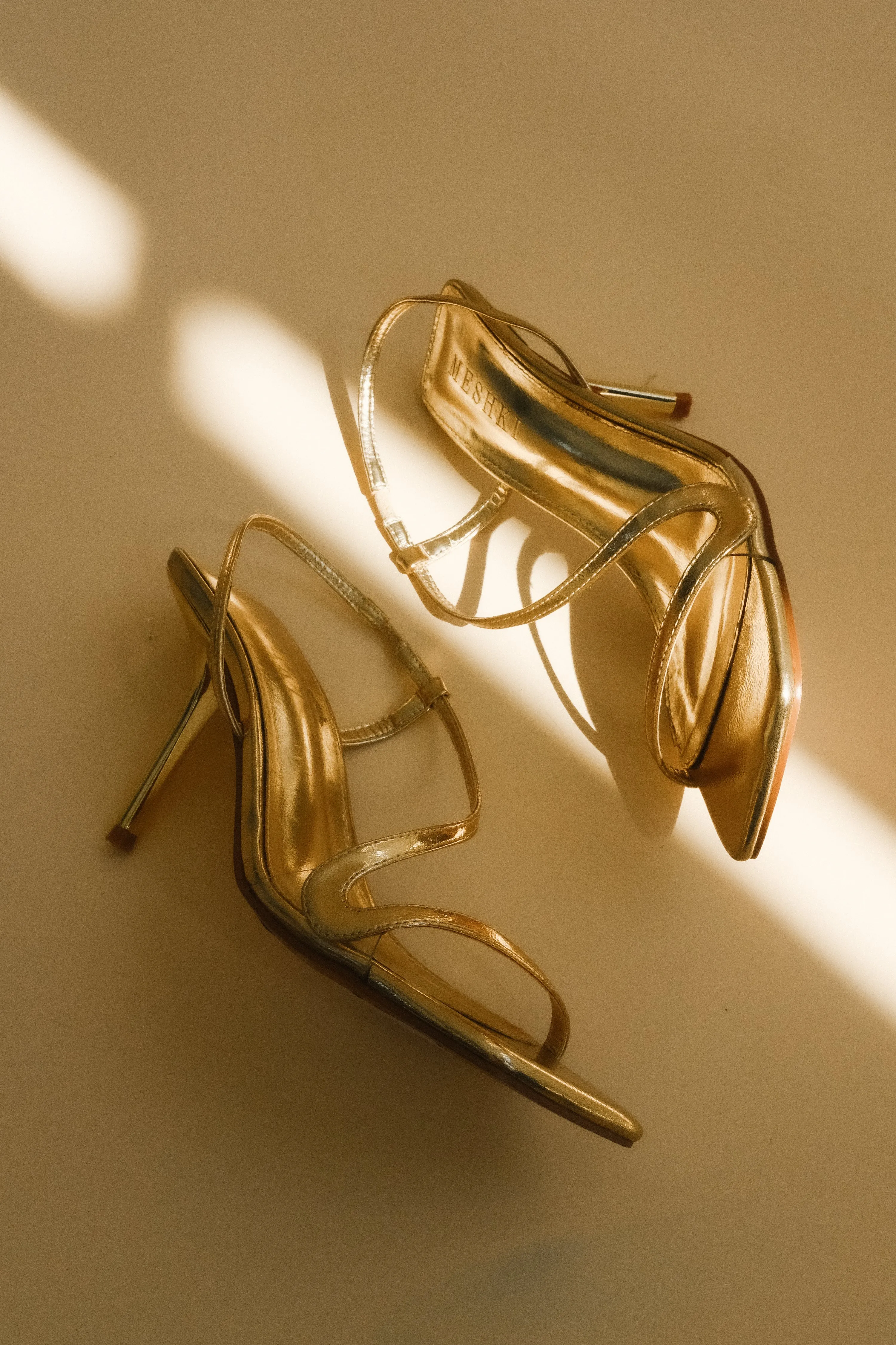 Jaska Metallic High Heel - Gold sold by Meshki