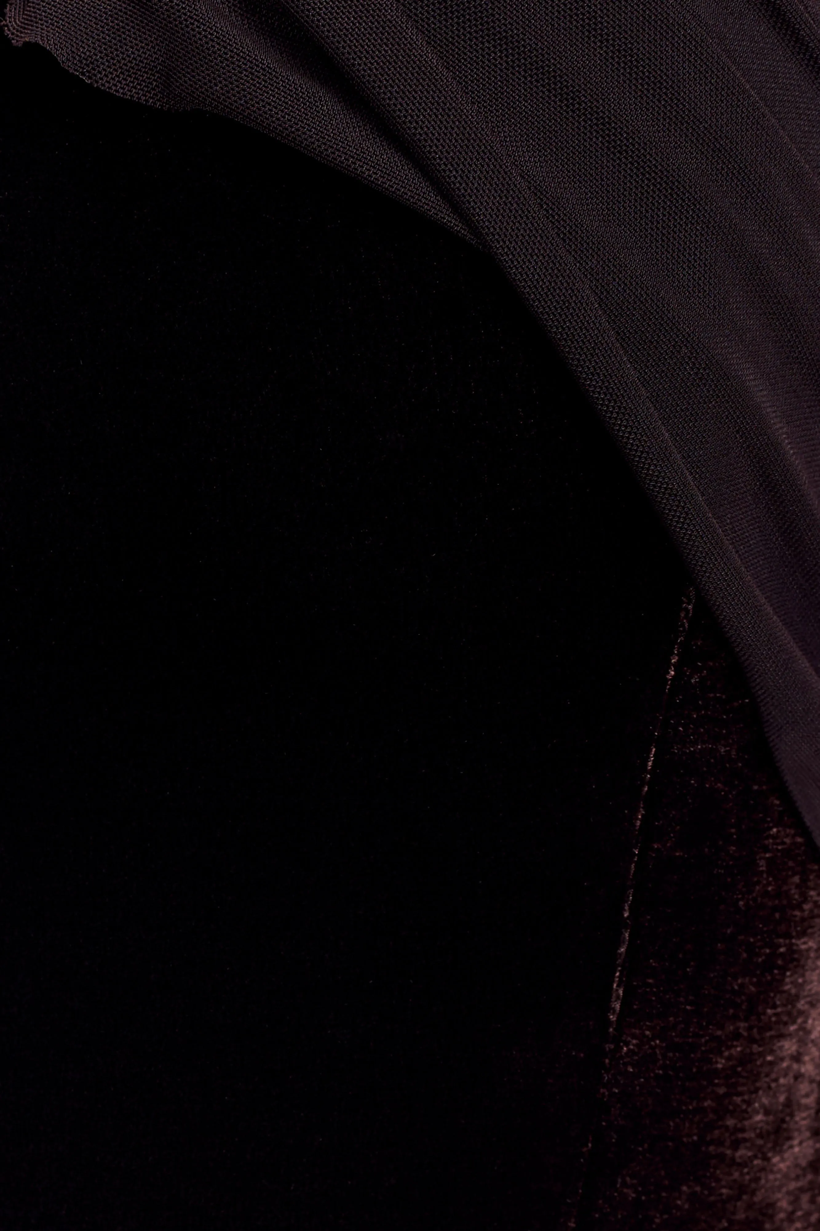 Mattea Velvet Midi Dress With Scarf - Chocolate sold by Meshki product image thumbnail 4