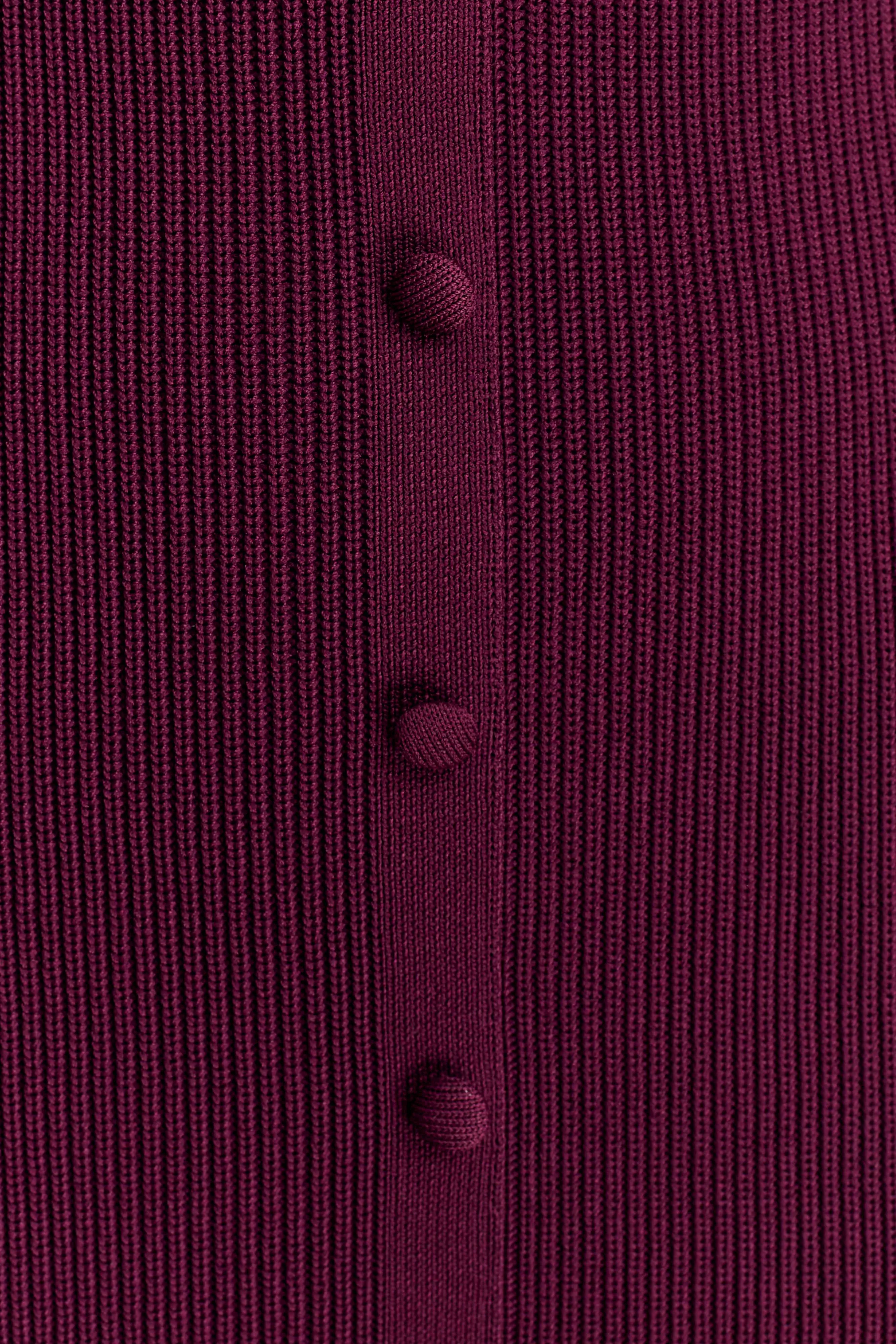 Amirose Ruffle Knit Midi Dress - Plum sold by Meshki product image thumbnail 5