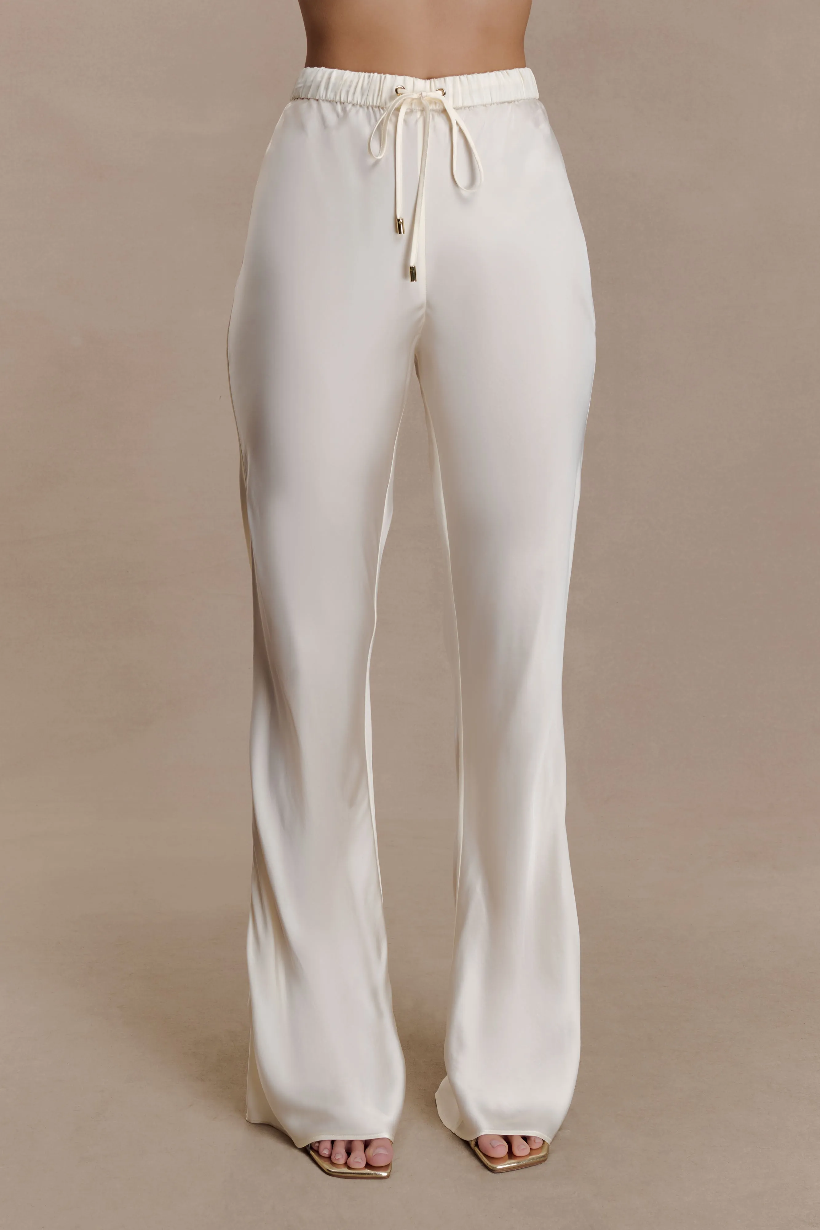Bianca Satin Pants - Ivory sold by Meshki product image thumbnail 5