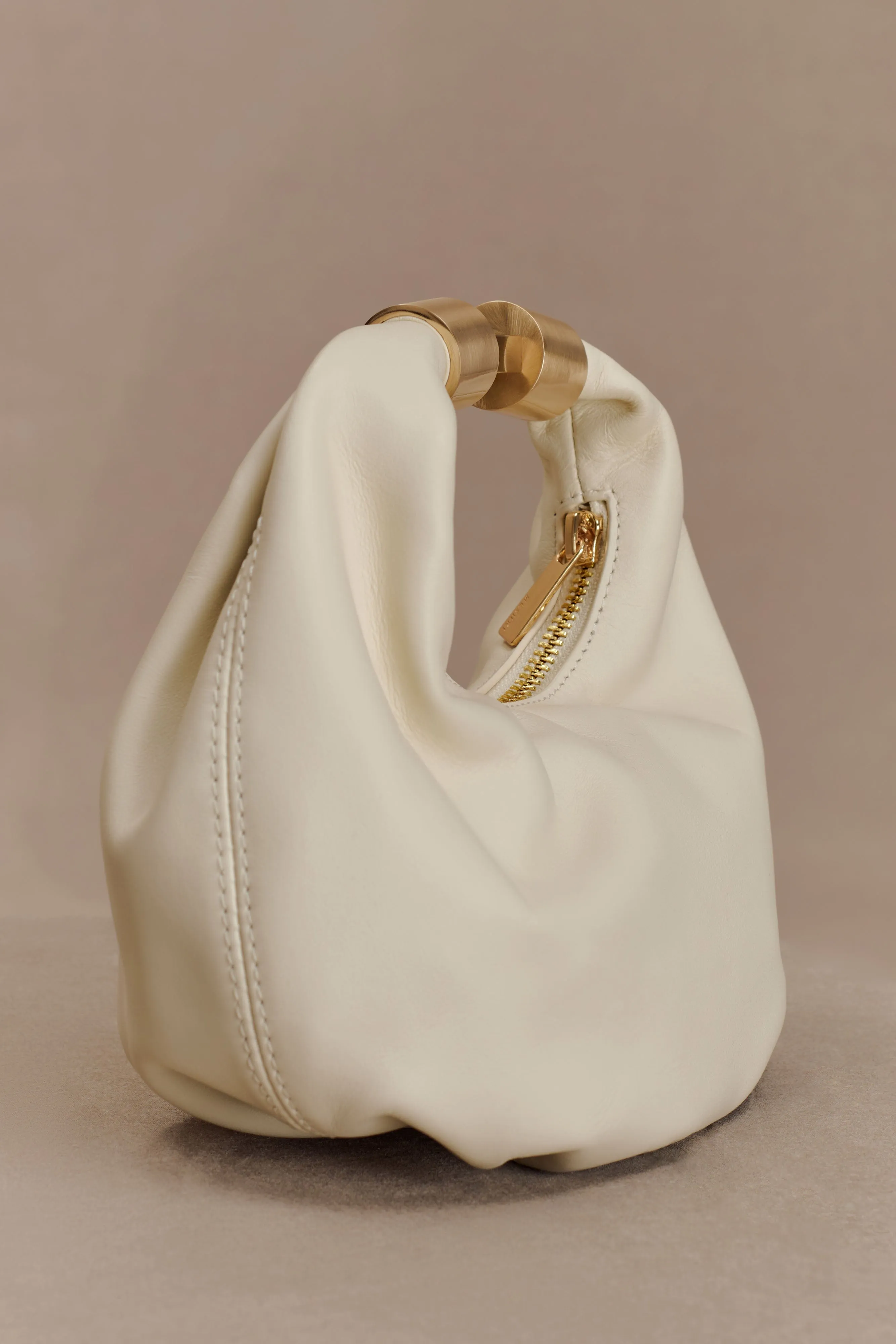 Bristol Mini Croissant Leather Bag - Ivory sold by Meshki product image thumbnail 2