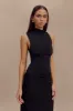 Hadleigh Sleeveless Slinky Top - Black sold by Meshki