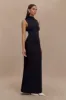 Hadleigh Sleeveless Slinky Top - Black sold by Meshki