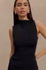 Hadleigh Sleeveless Slinky Top - Black sold by Meshki
