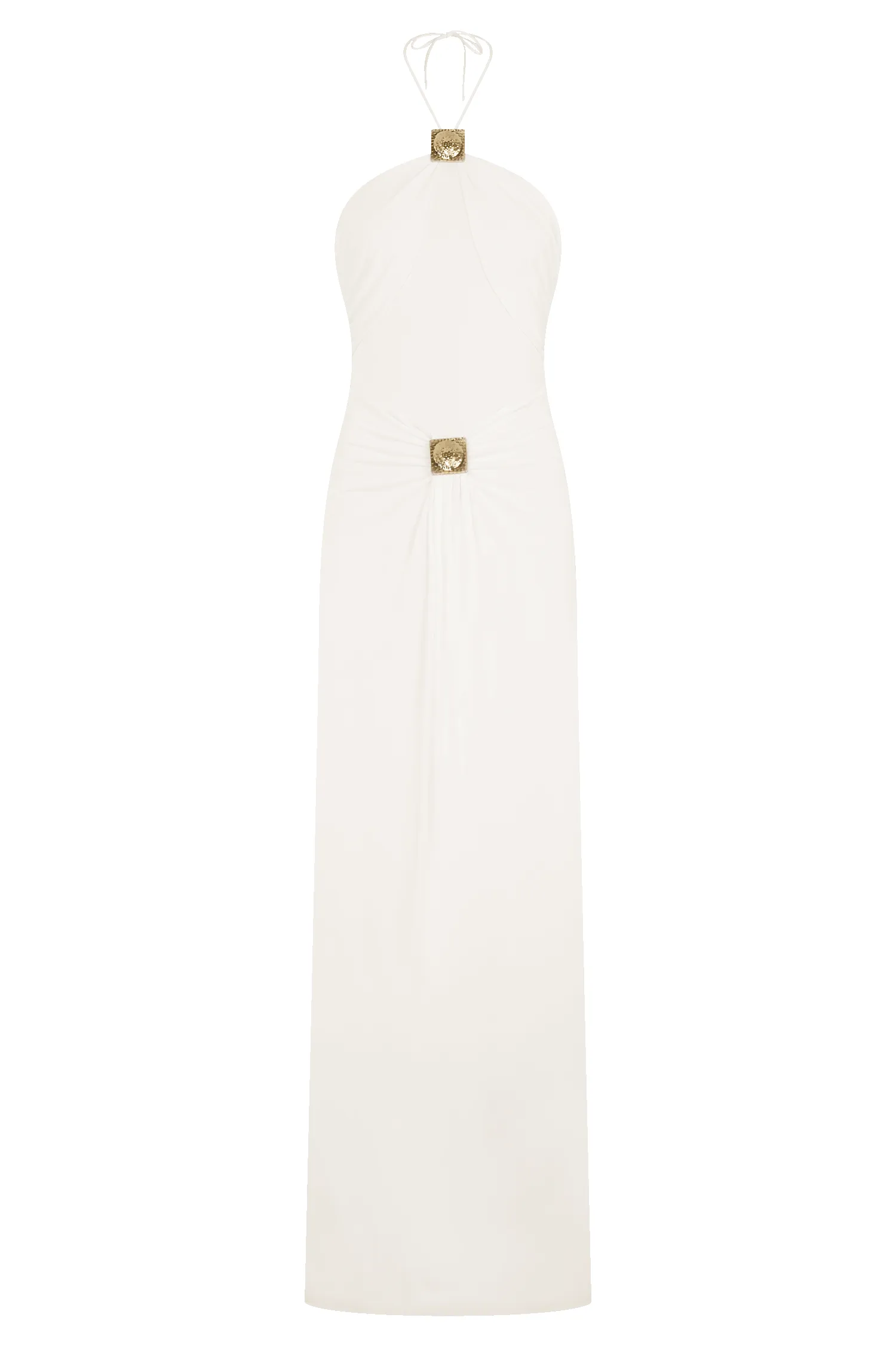 Quincy Halter Maxi Dress With Hardware - Ivory sold by Meshki product image thumbnail 5