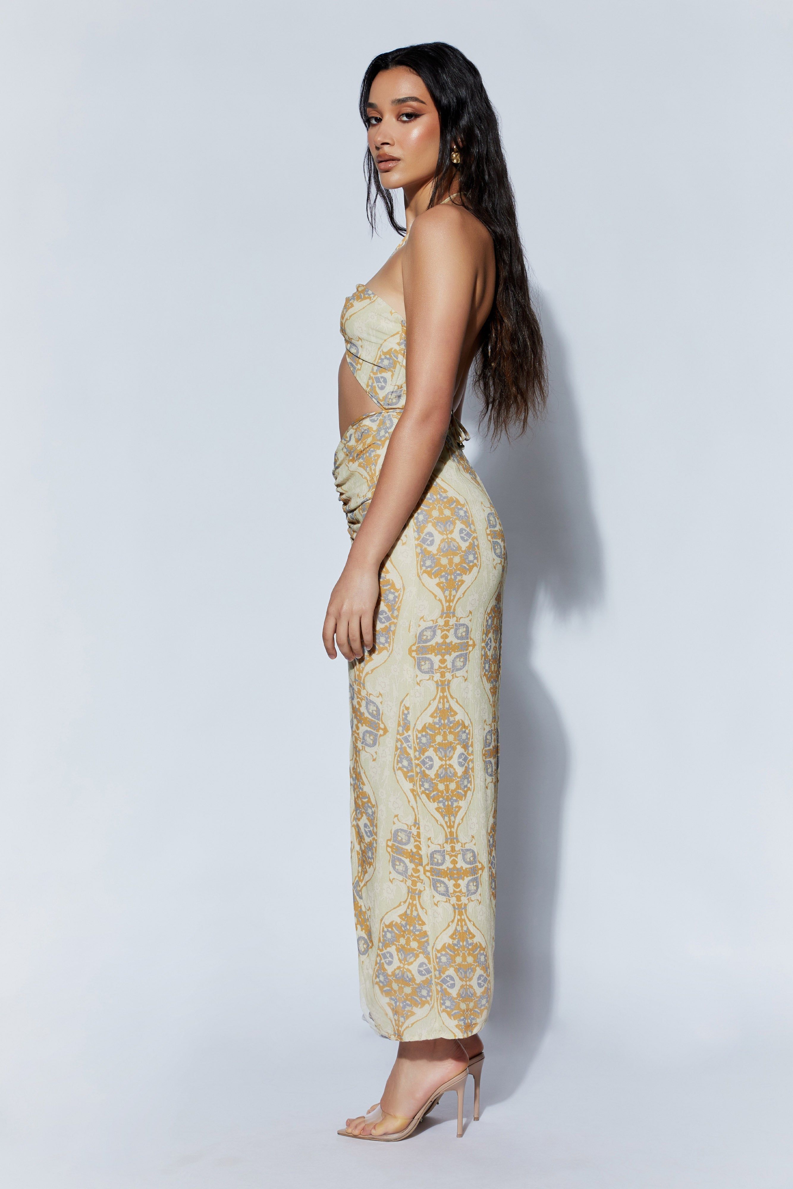 Arisa Halter Midi Dress - Persian Print sold by Meshki product image thumbnail 5