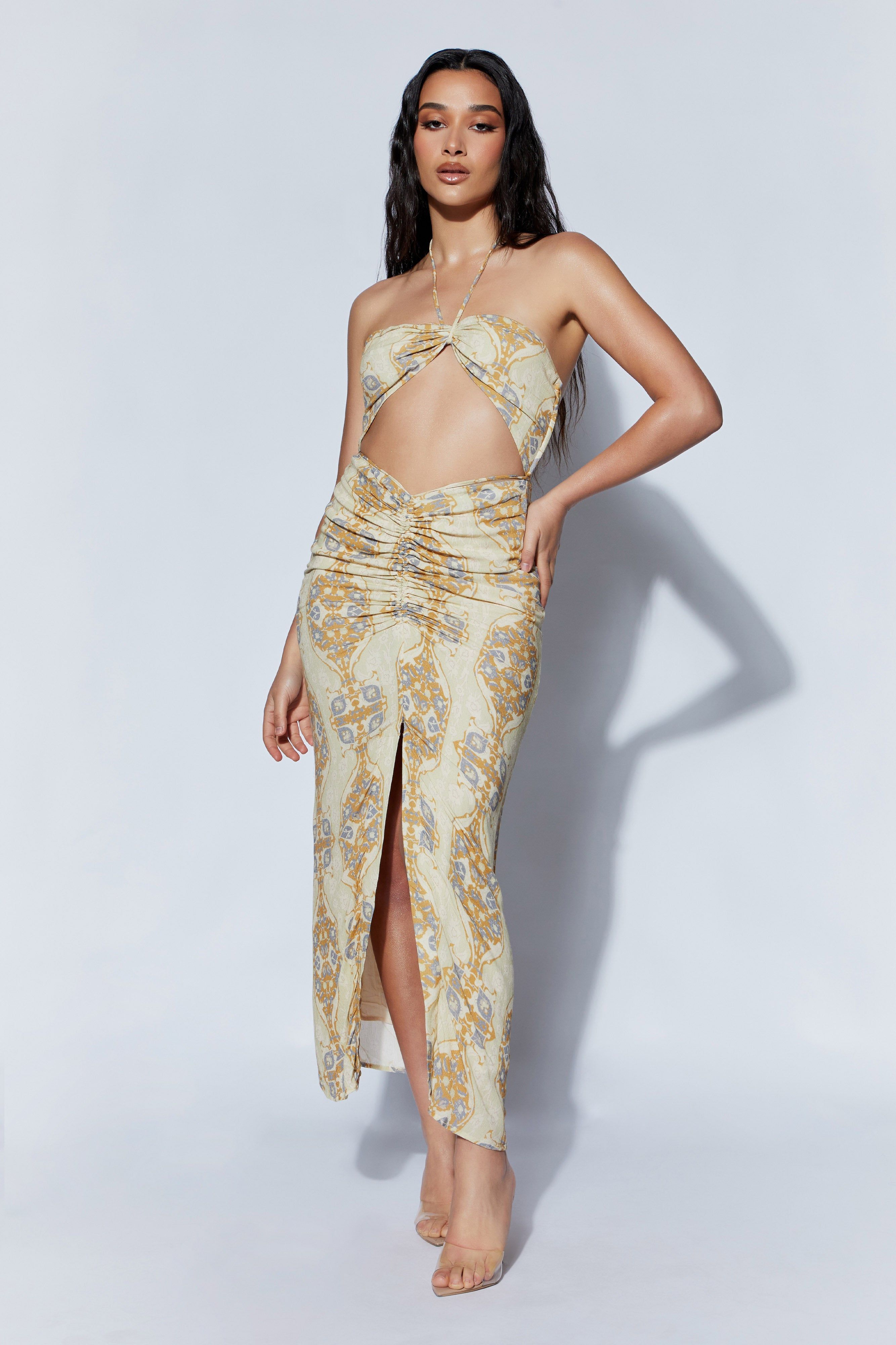 Arisa Halter Midi Dress - Persian Print sold by Meshki product image thumbnail 9