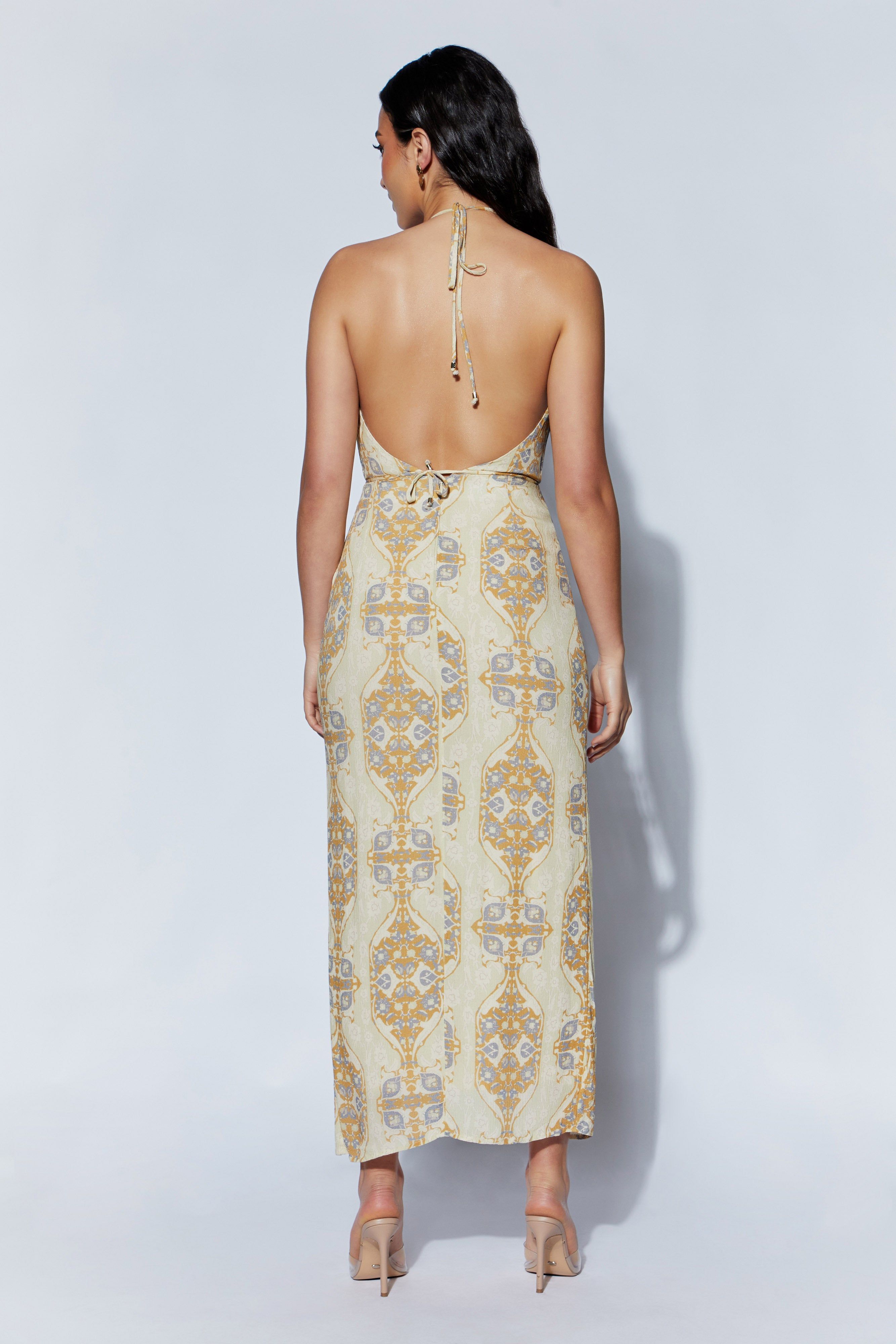 Arisa Halter Midi Dress - Persian Print sold by Meshki product image thumbnail 3