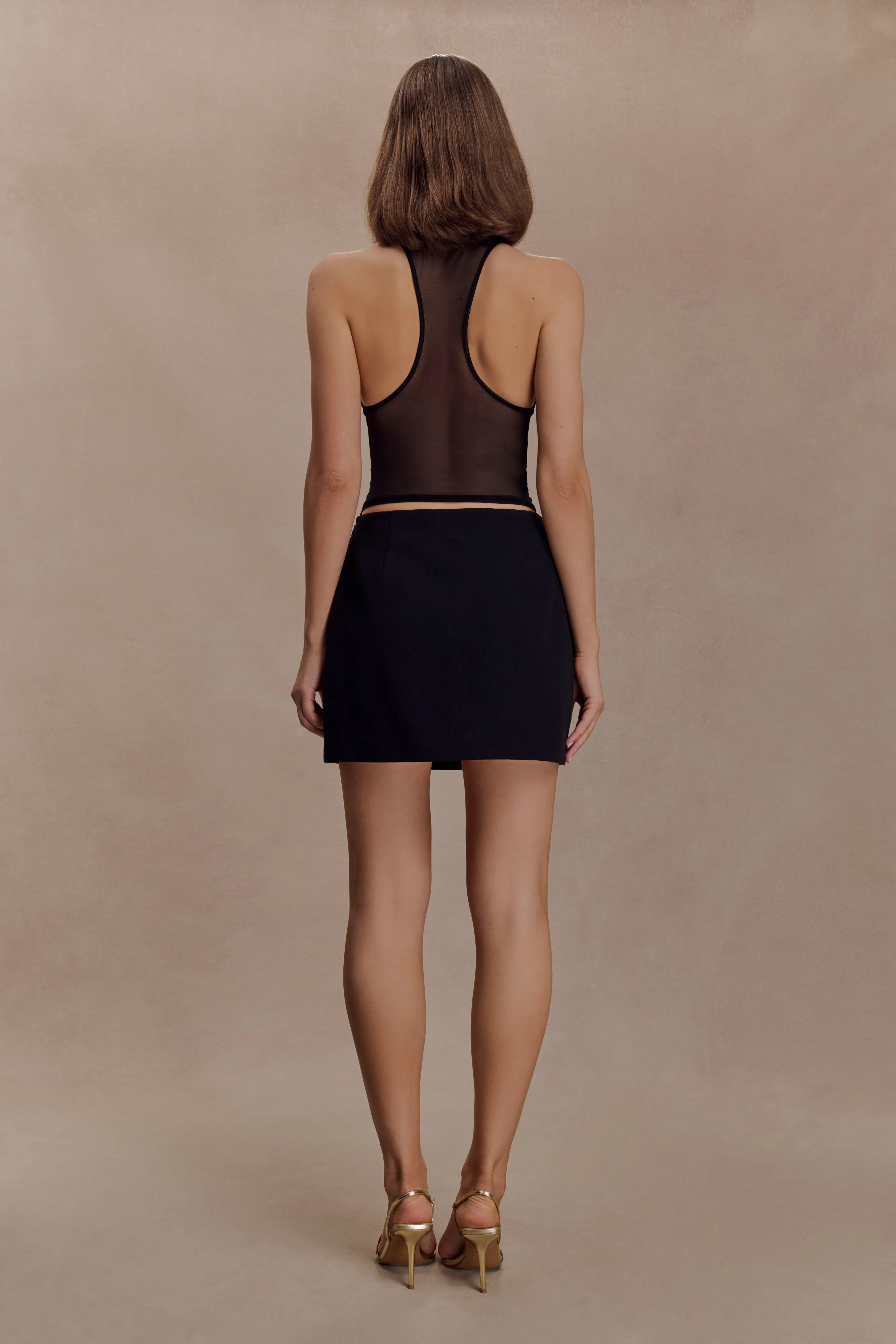 Dayana Cotton Mini Skirt - Black sold by Meshki product image thumbnail 5