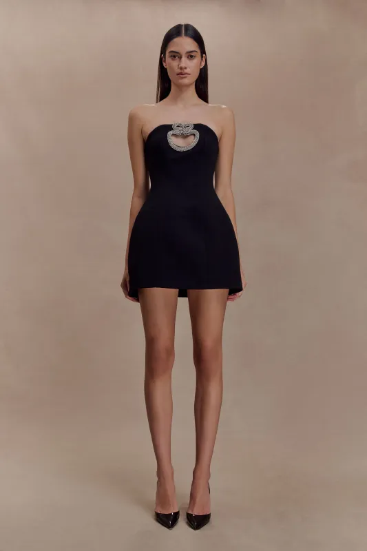 Hilda Embellished Strapless Mini Dress - Black sold by Meshki