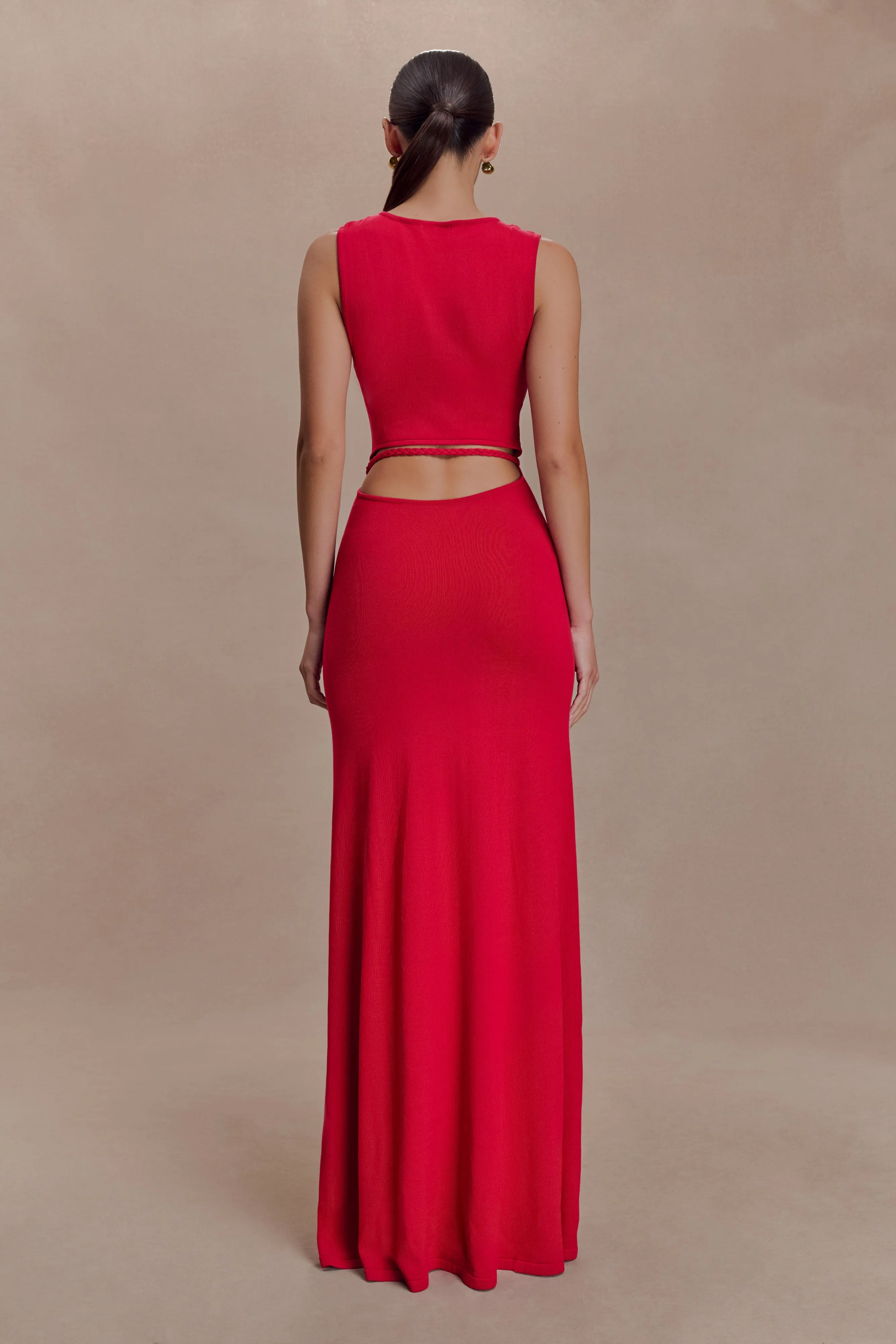 Monay Tulip Maxi Dress - Raspberry sold by Meshki product image thumbnail 3