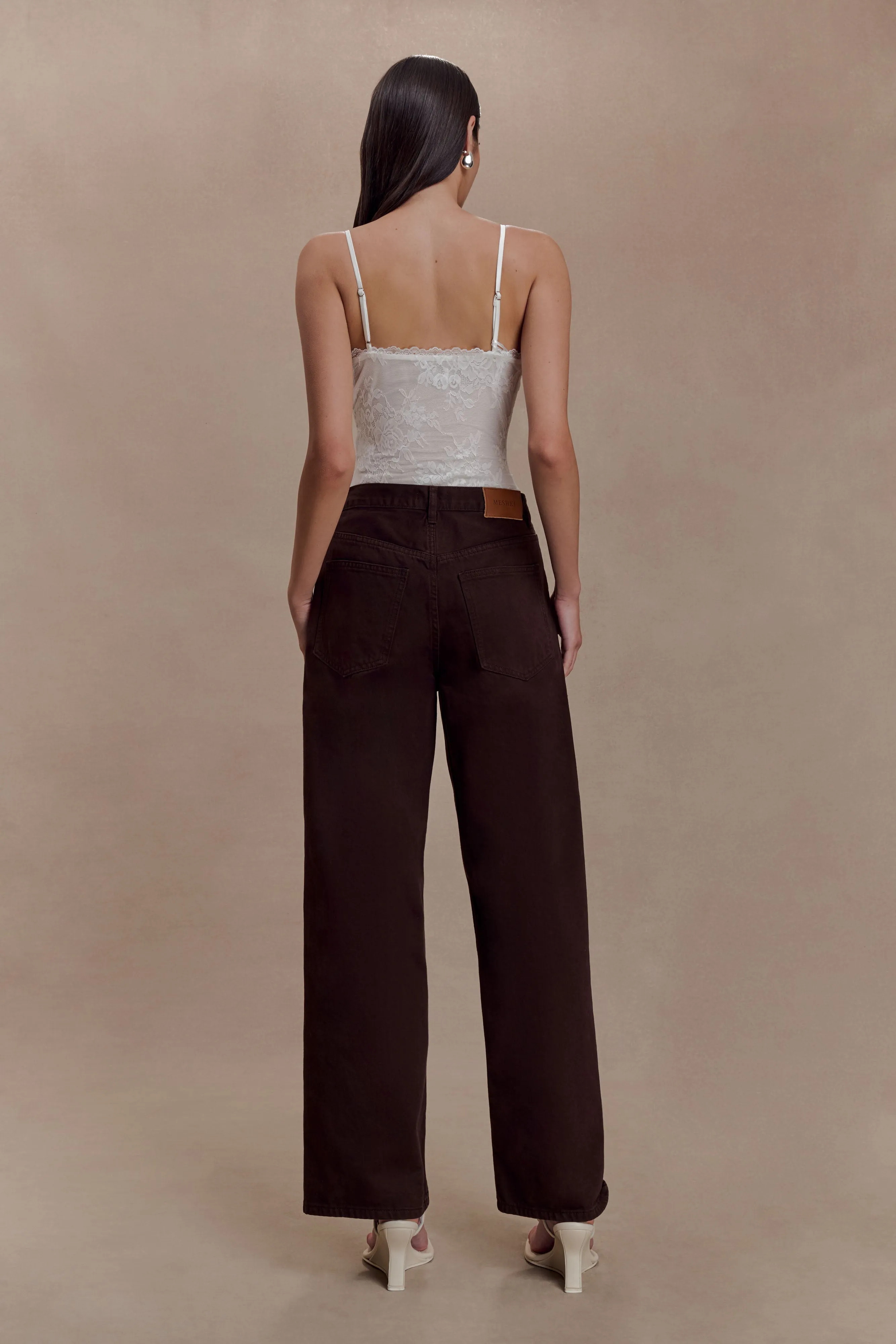 Jasper Plunge Lace Bodysuit - Ivory sold by Meshki product image thumbnail 3