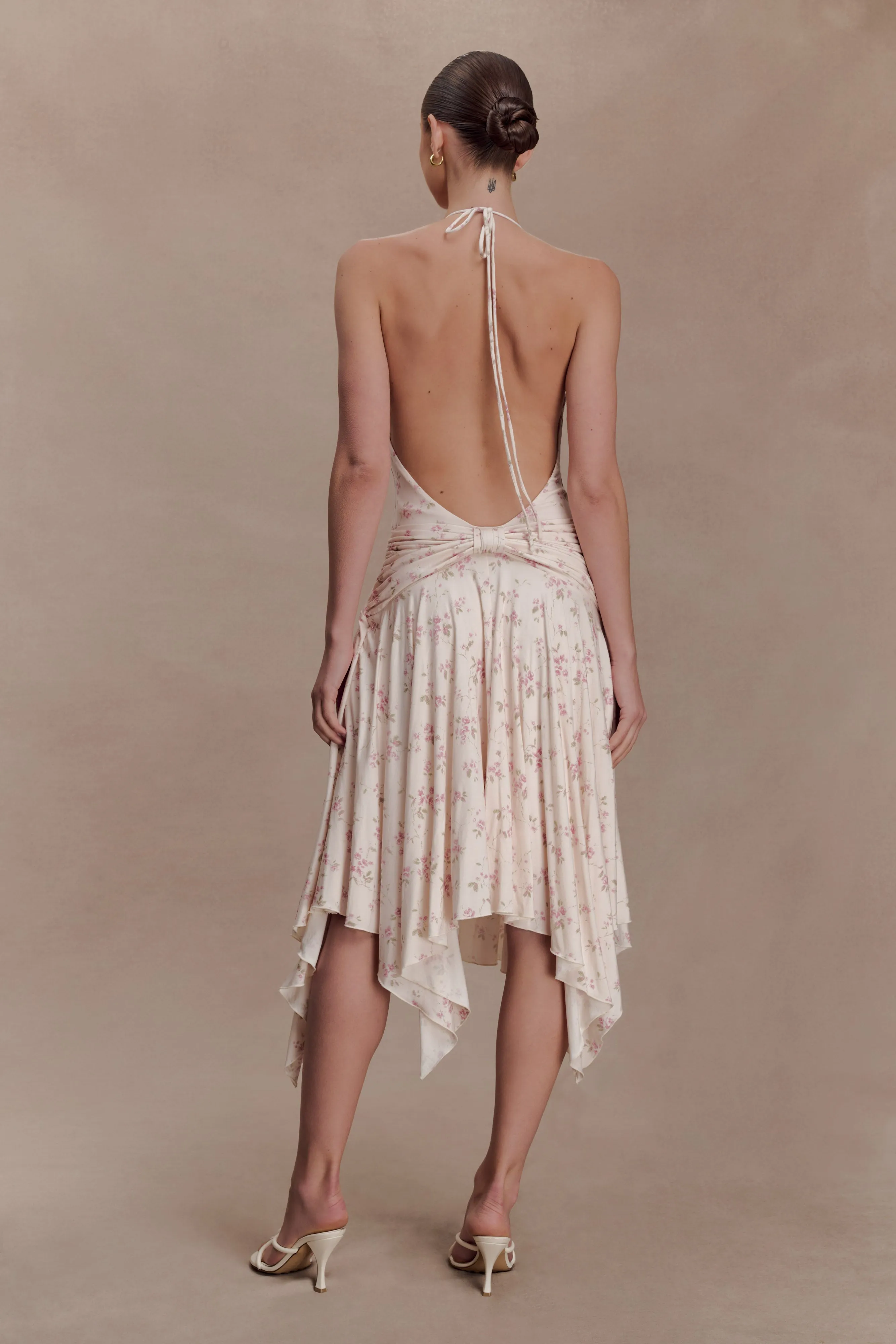 Sylvie Modal Hankie Midi Dress - Floral Ditsy Print sold by Meshki product image thumbnail 2