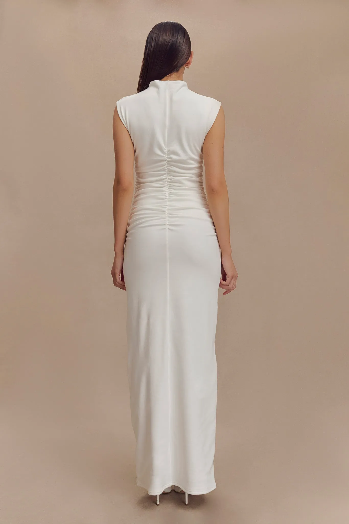 Elliot High Neck Sleeveless Maxi Dress - White sold by Meshki product image thumbnail 2