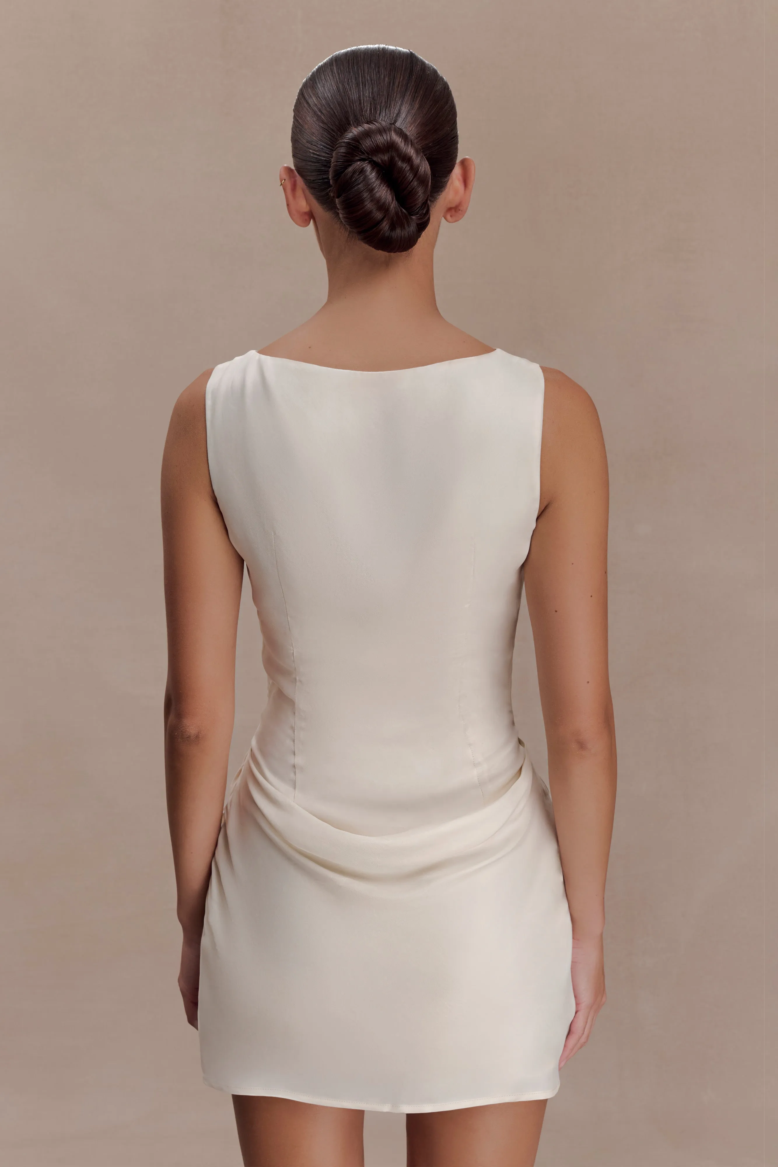 Bexley Draped Mini Dress - Ivory sold by Meshki product image thumbnail 2