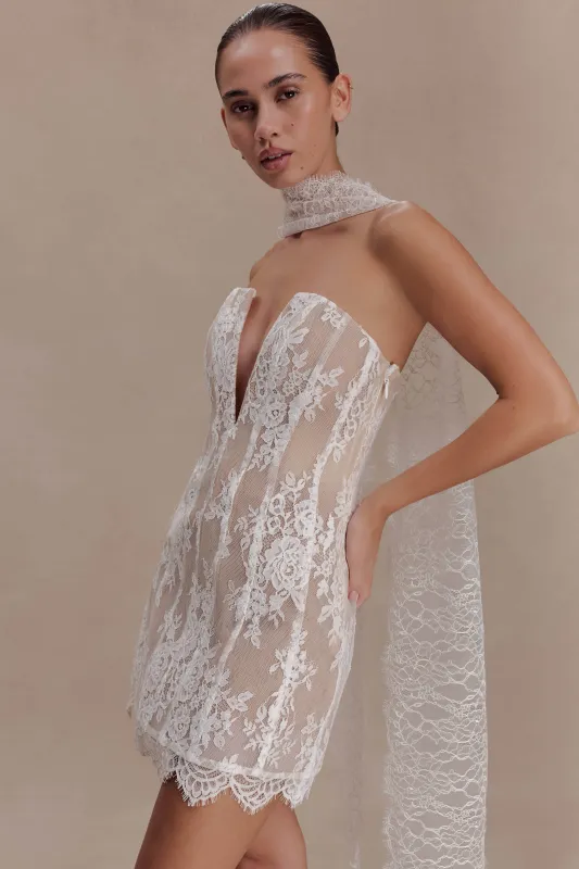 Zoey Lace Scarf - Ivory made by Meshki