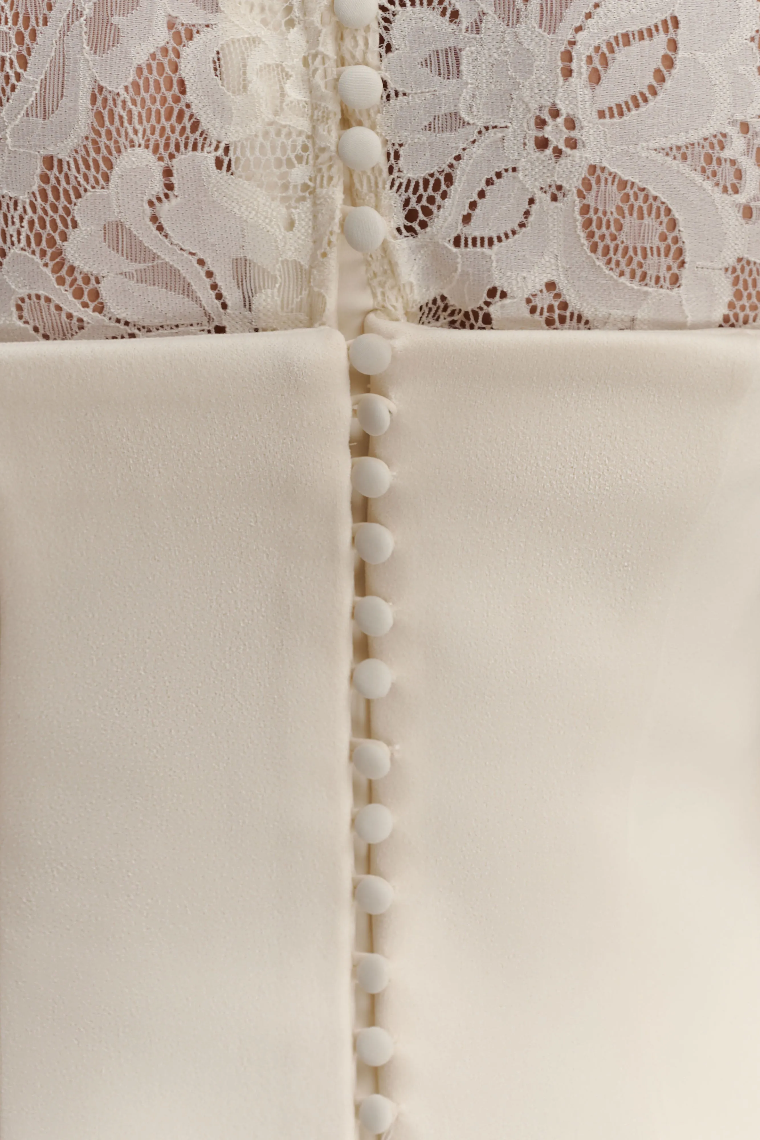 Aurelie Long Sleeve Lace Maxi Dress - Ivory sold by Meshki product image thumbnail 5