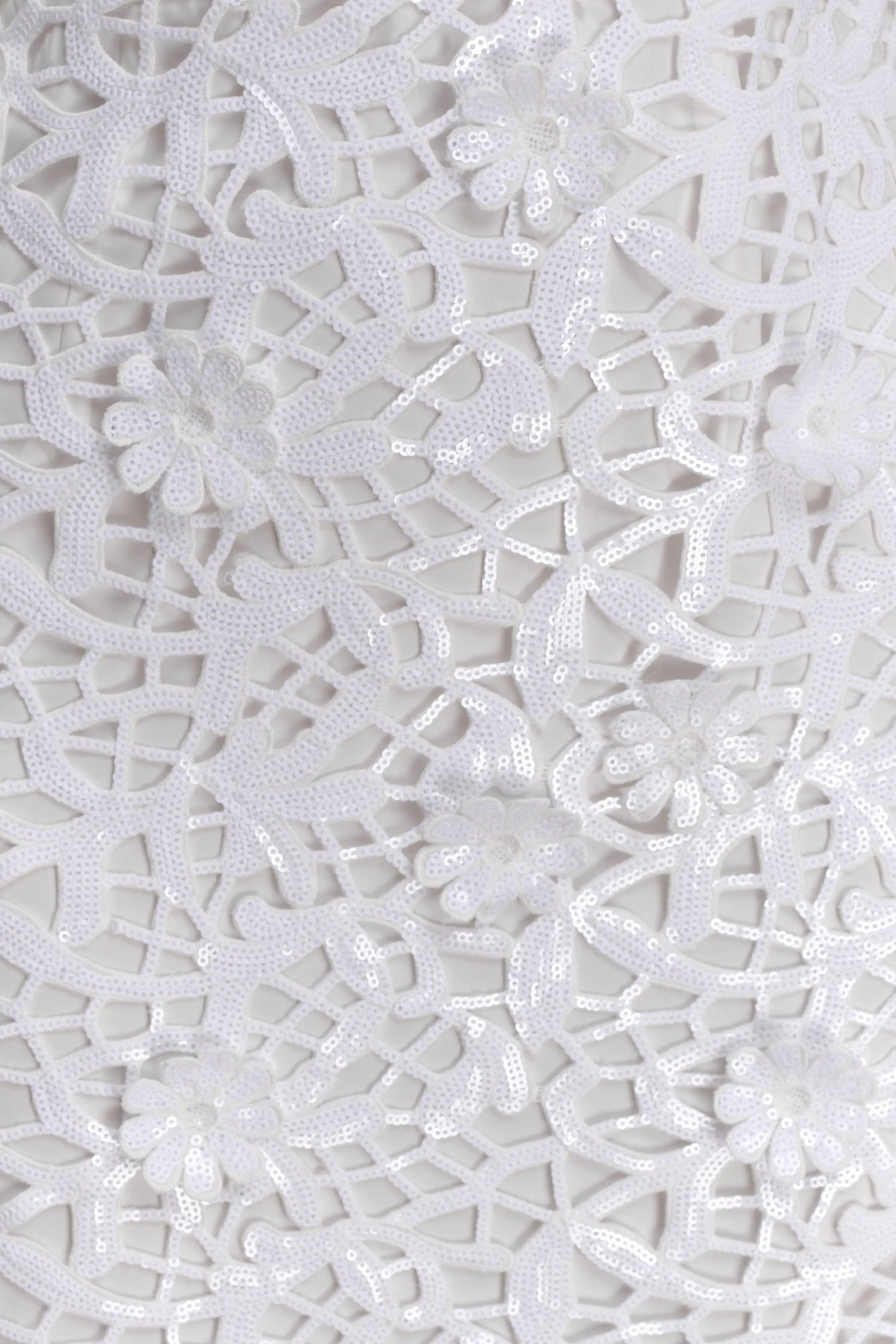 Josefa Sequin Lace Maxi Dress - White sold by Meshki product image thumbnail 5