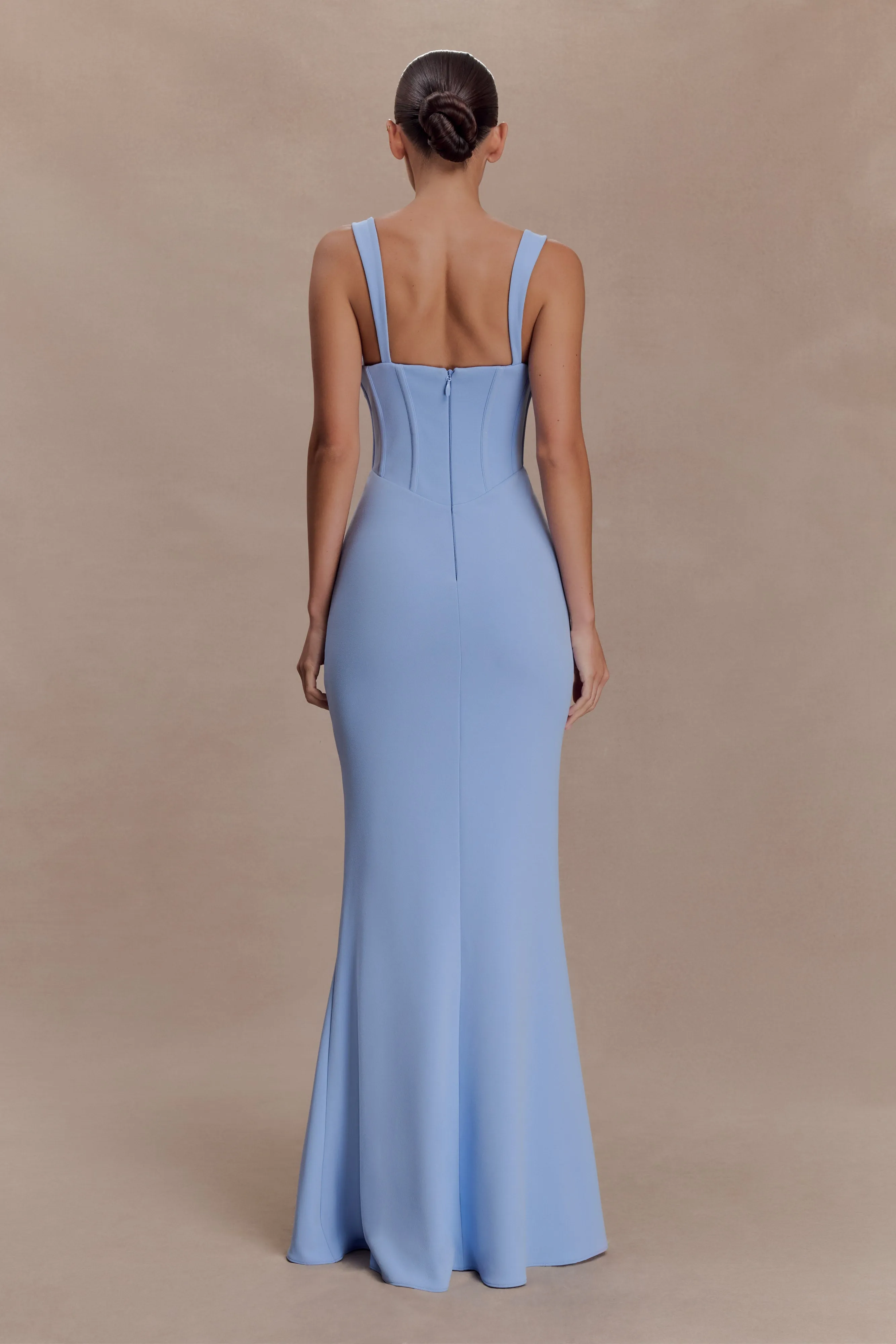 Luella Crepe Corset Maxi Dress - Cornflower Blue sold by Meshki product image thumbnail 2