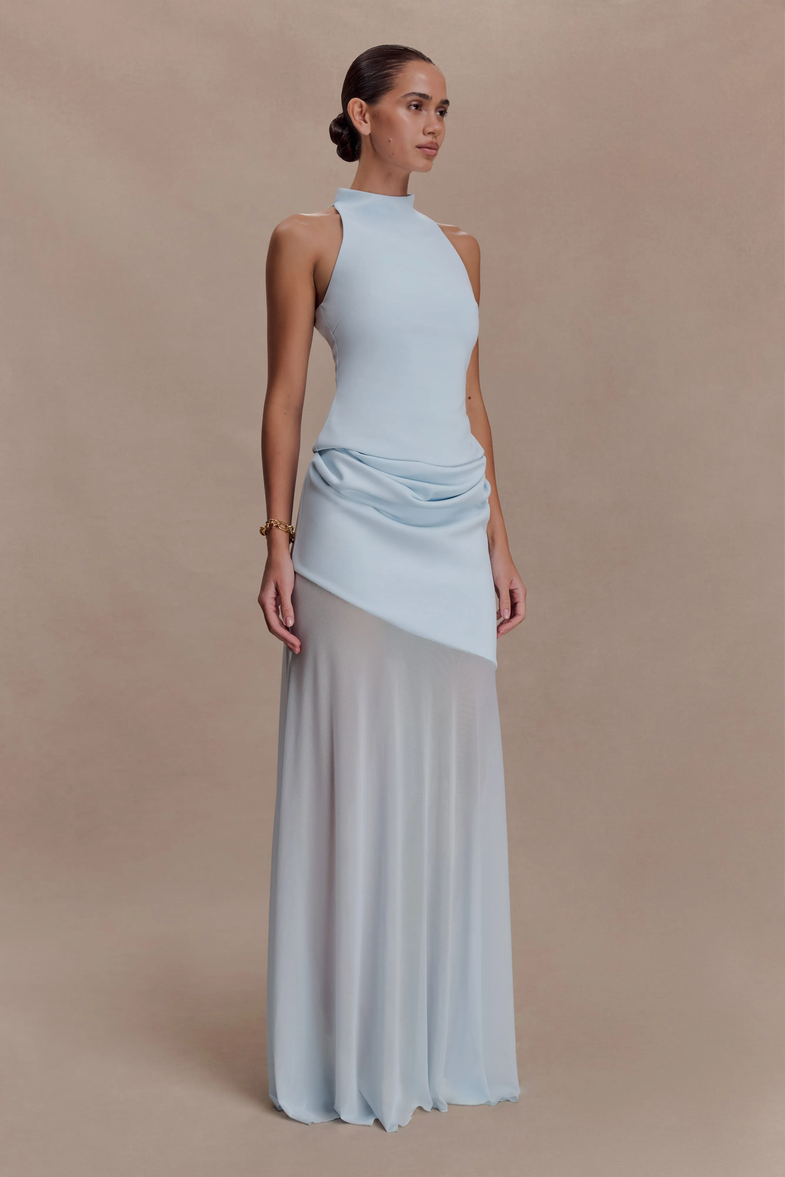 Portia Scuba Sleeveless Top - Pale Blue sold by Meshki product image thumbnail 4