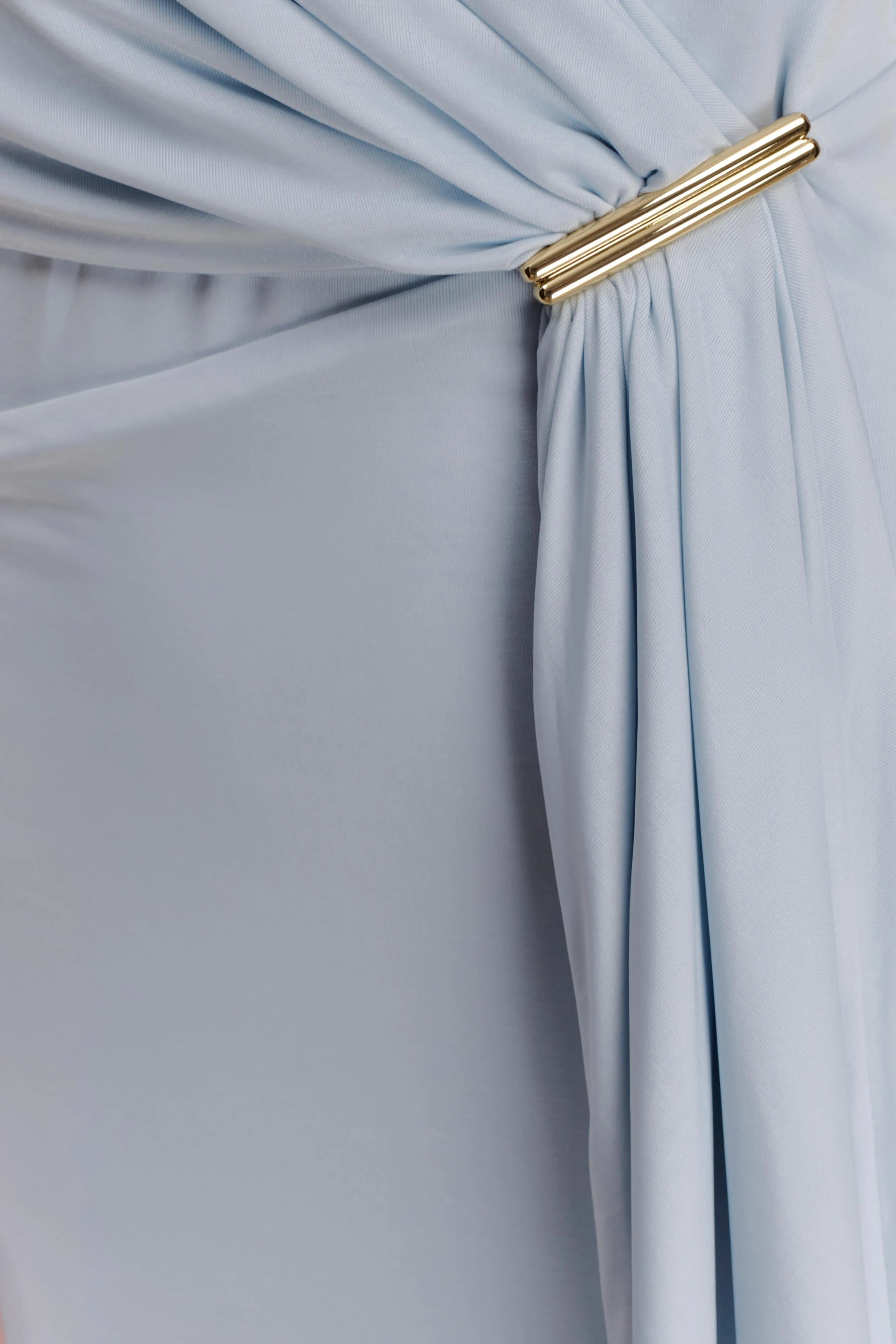 Veda Slinky Halter Maxi Dress - Pale Blue sold by Meshki product image thumbnail 4