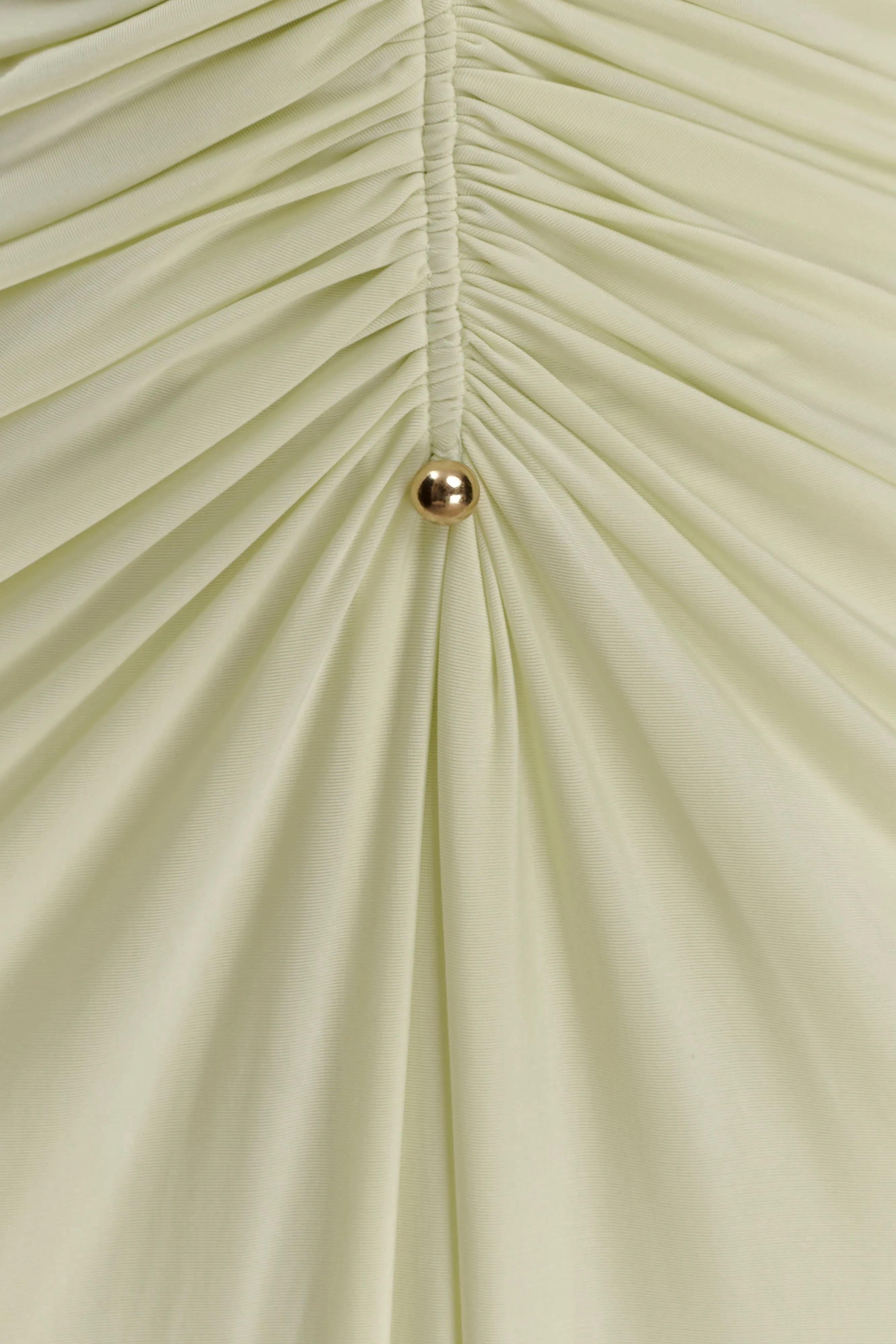 Perrie Slinky Ruched Maxi Dress - Pastel Lime sold by Meshki product image thumbnail 5