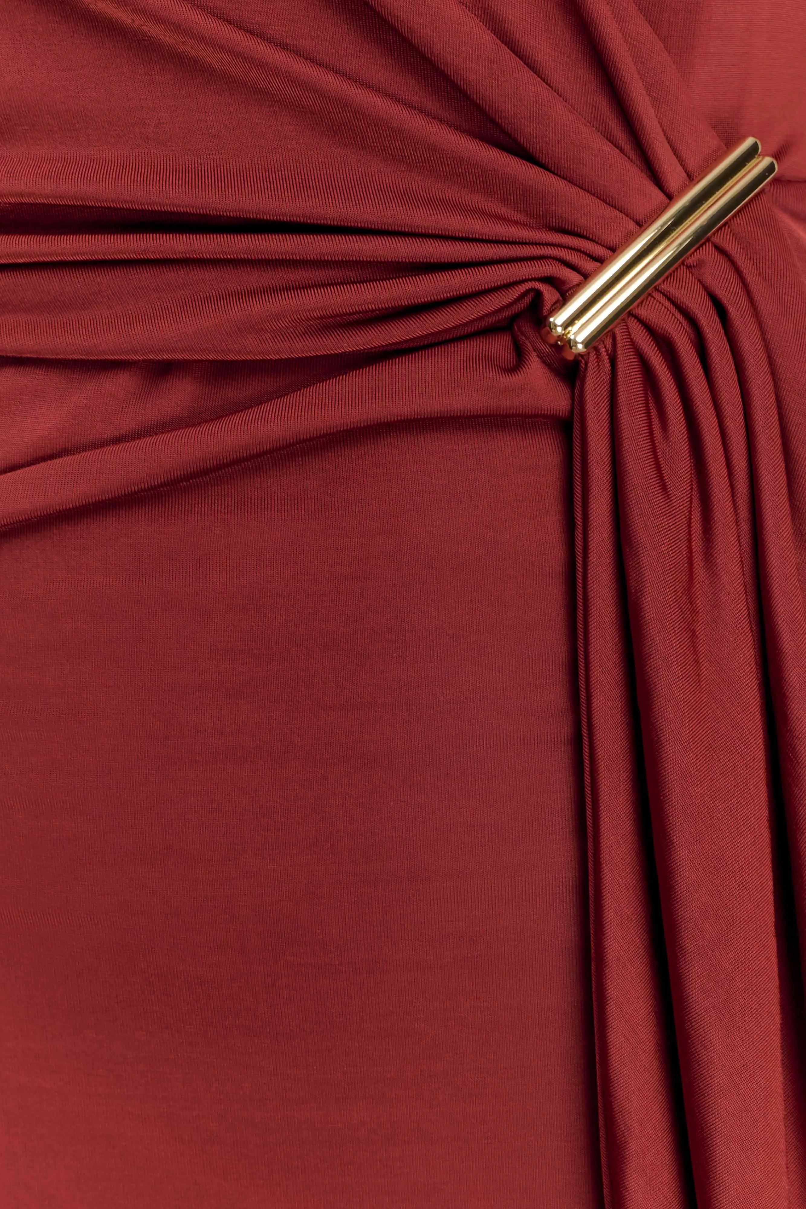 Veda Slinky Halter Maxi Dress - Russet sold by Meshki product image thumbnail 4