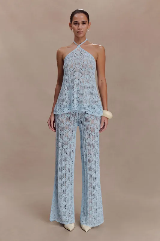 Glinda Crochet Pants - Light Blue sold by Meshki