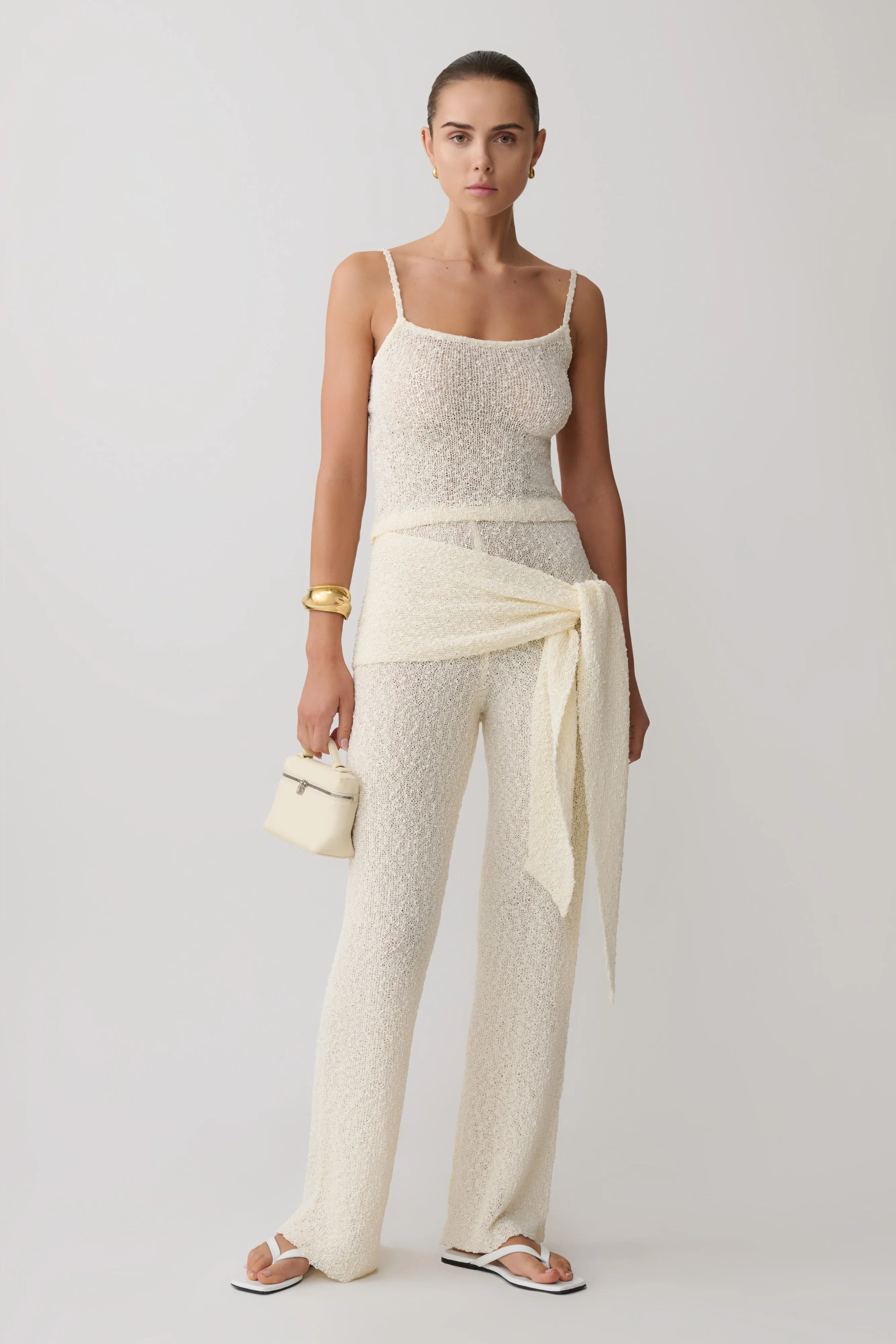 Mattais Boucle Knit Top - Ivory sold by Meshki product image thumbnail 5