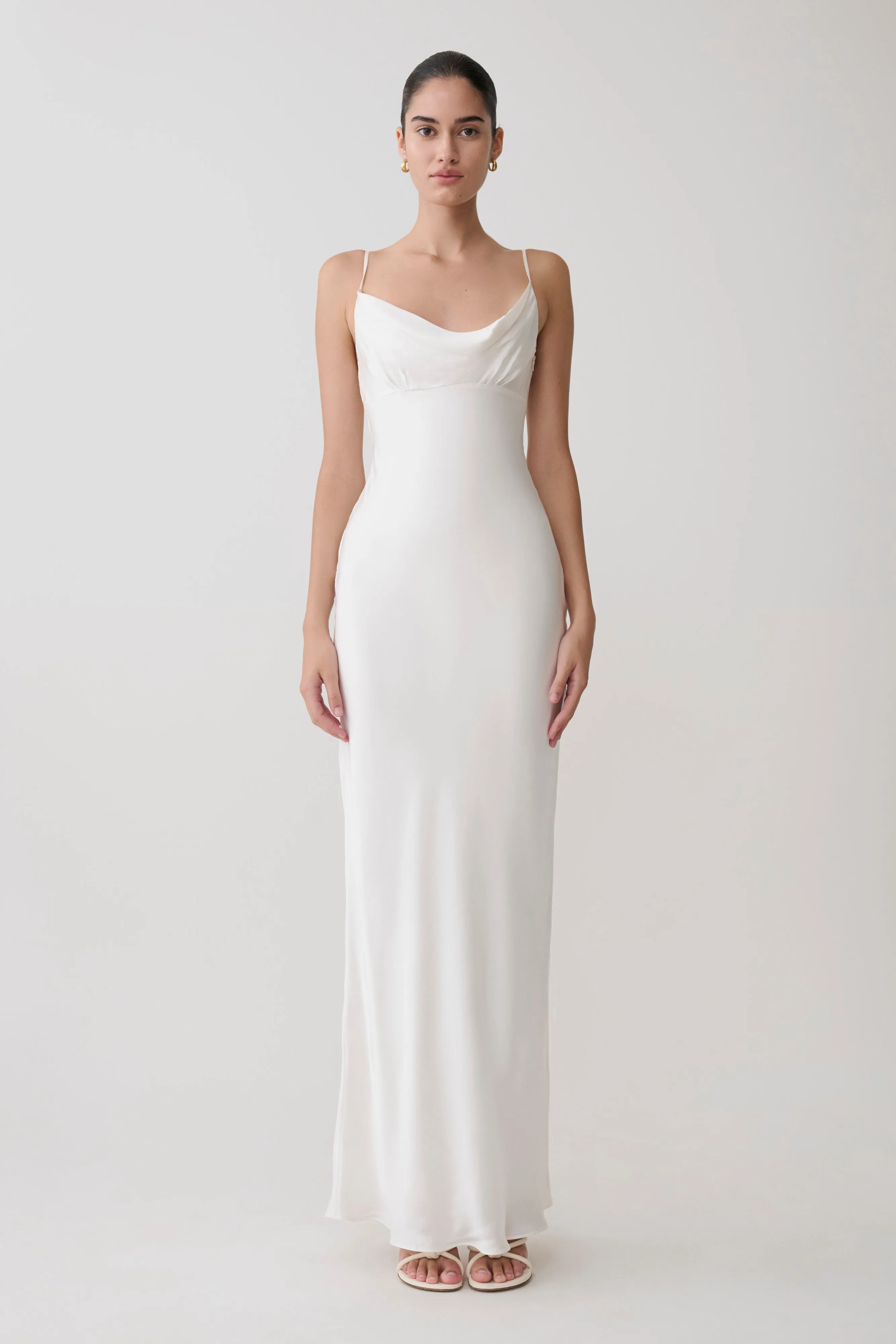 Seraphine Corset Satin Maxi Dress - Ivory sold by Meshki product image thumbnail 4