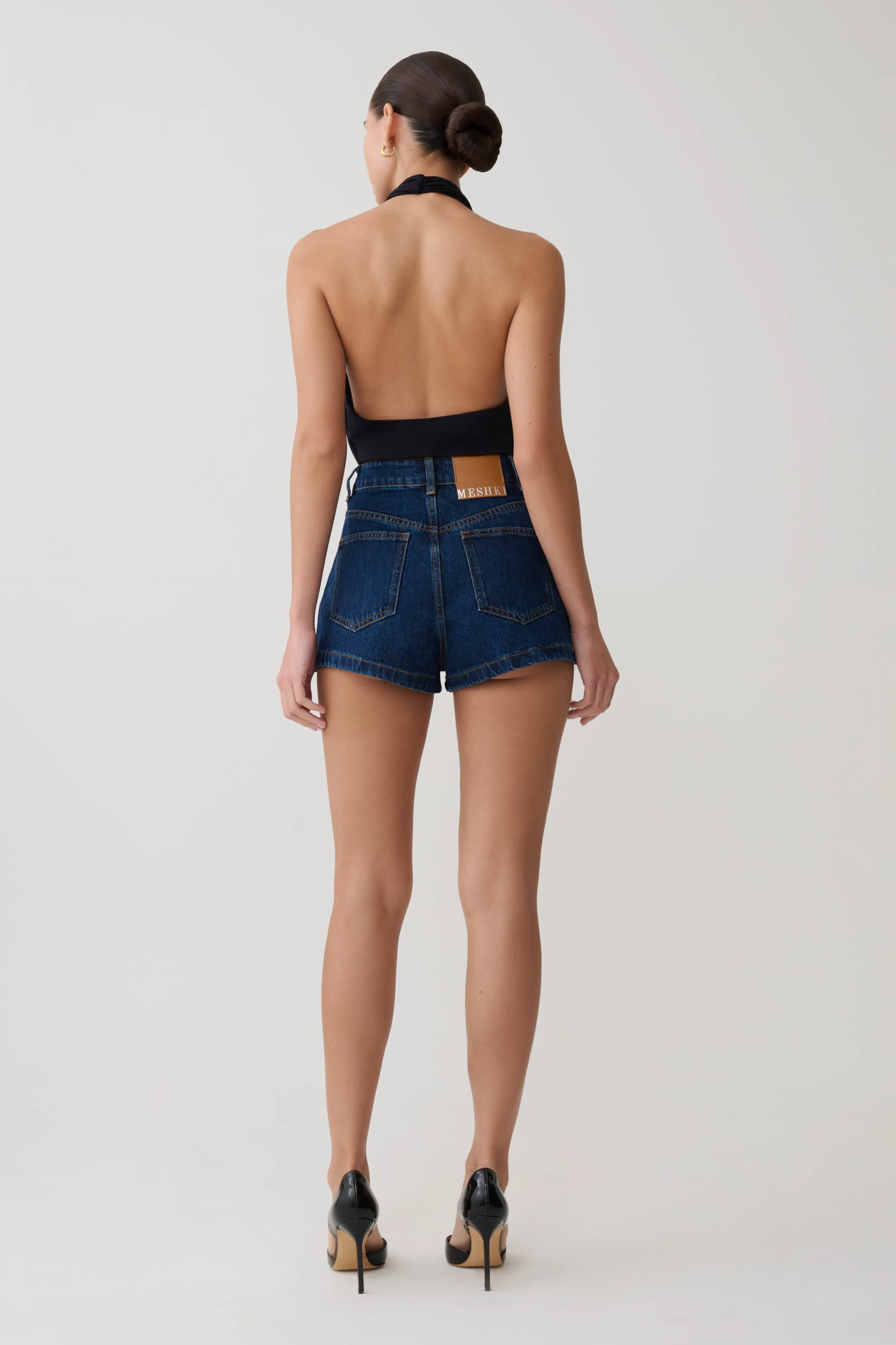 Dan Diamante Denim Shorts - Midnight Blue sold by Meshki product image thumbnail 2