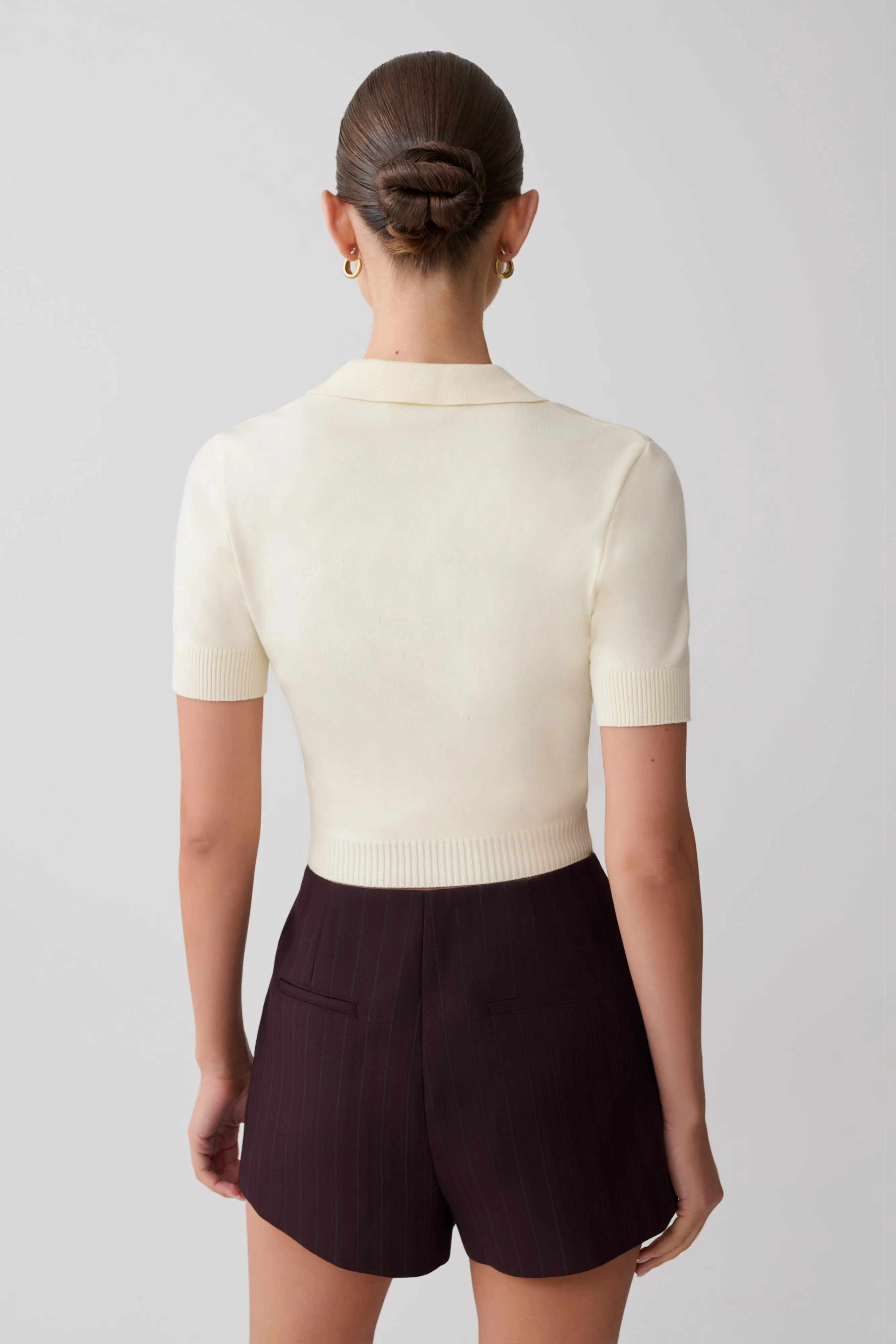 Philly Knit Button Up Top - Ivory sold by Meshki product image thumbnail 2