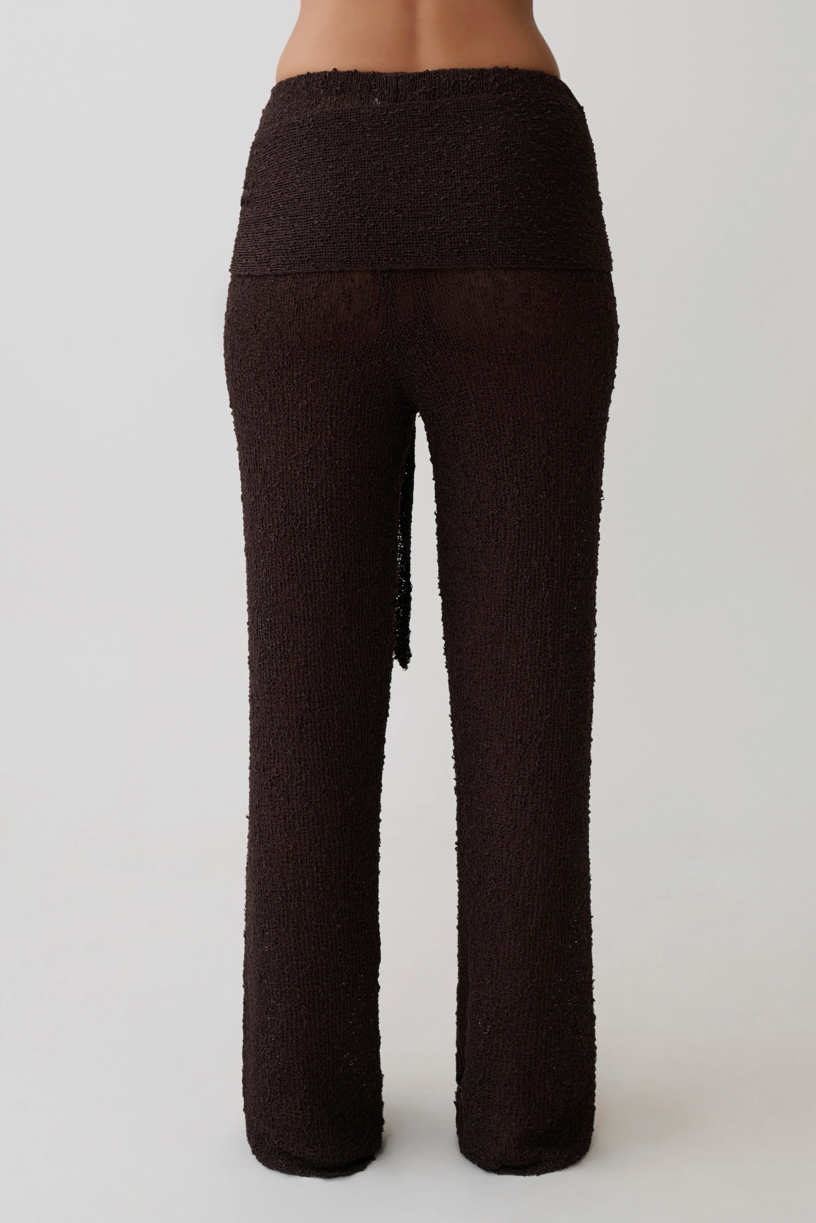 Mattais Boucle Knit Pants - Dark Chocolate sold by Meshki product image thumbnail 5