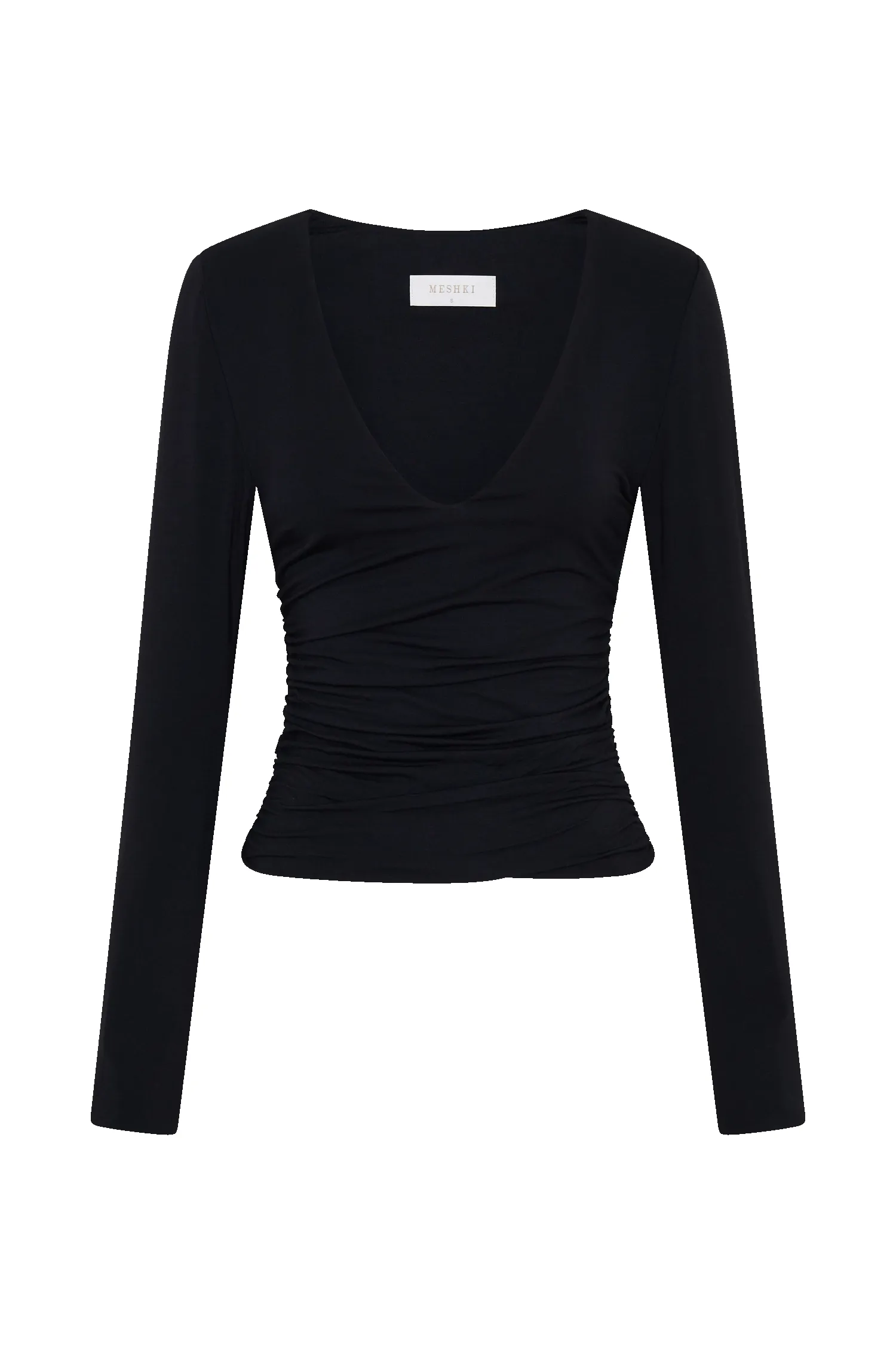 Sari Long Sleeve Modal Top - Black sold by Meshki product image thumbnail 4