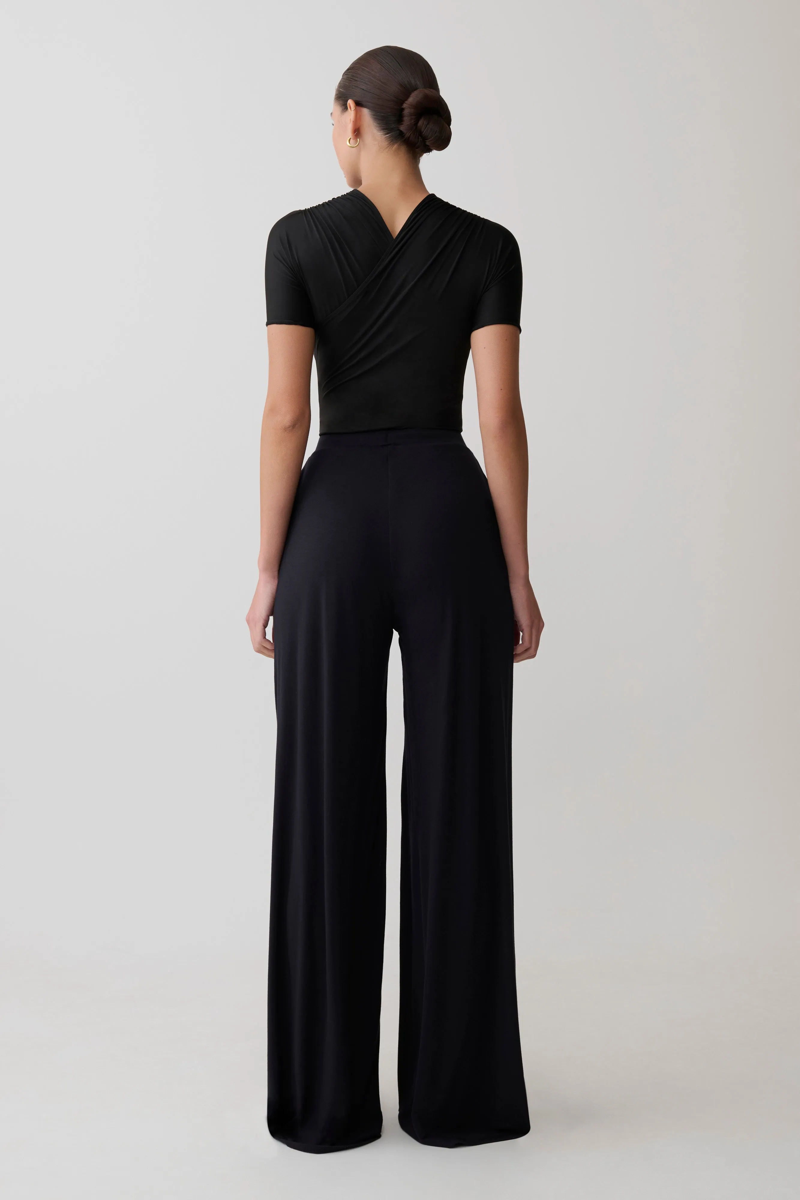 Dewi Wide Leg Modal Pants - Black sold by Meshki product image thumbnail 2