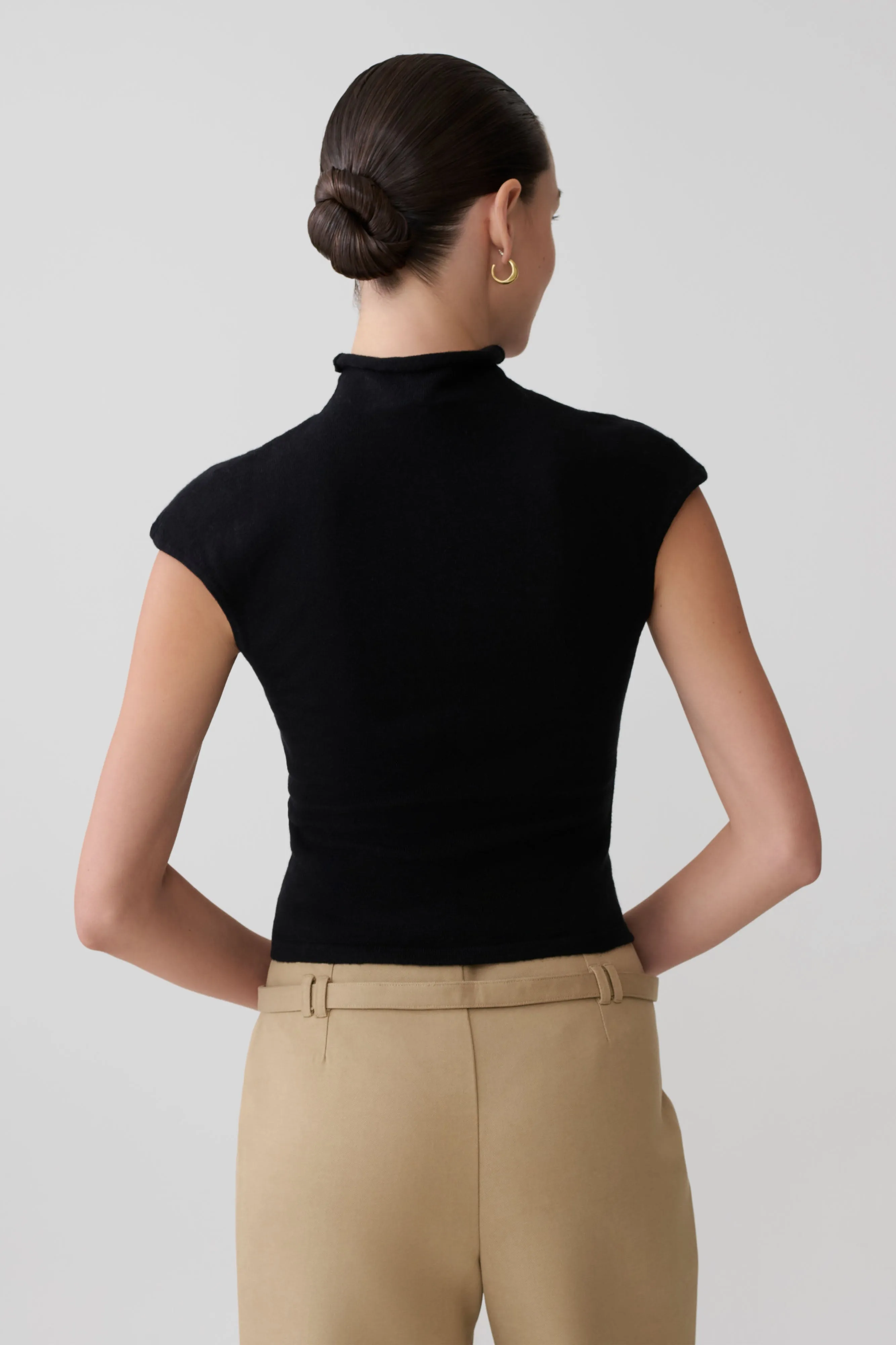 Sonny Short Sleeve Knit Top - Black sold by Meshki product image thumbnail 2