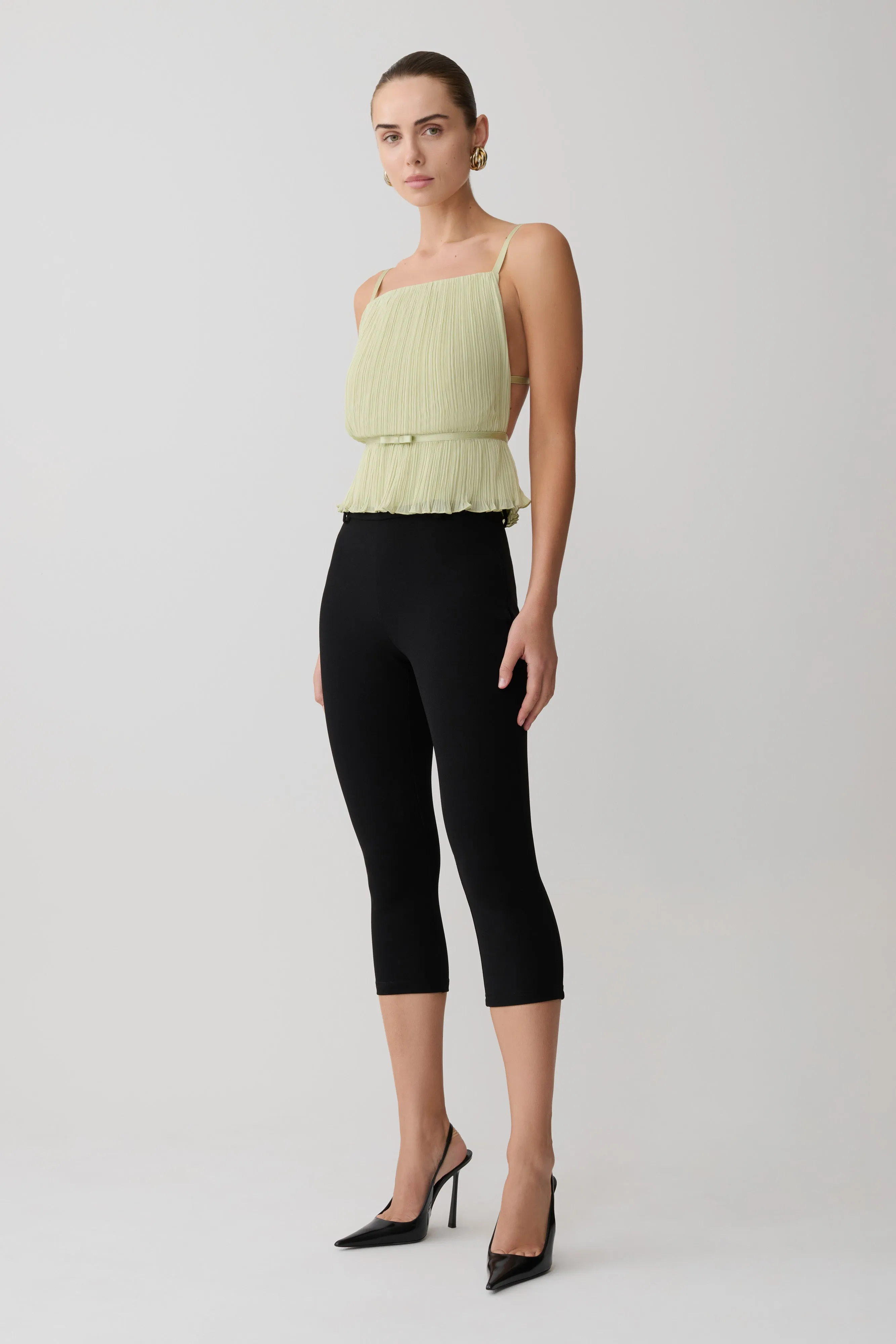 Lilou Pleated Sleeveless Top - Sage sold by Meshki product image thumbnail 5