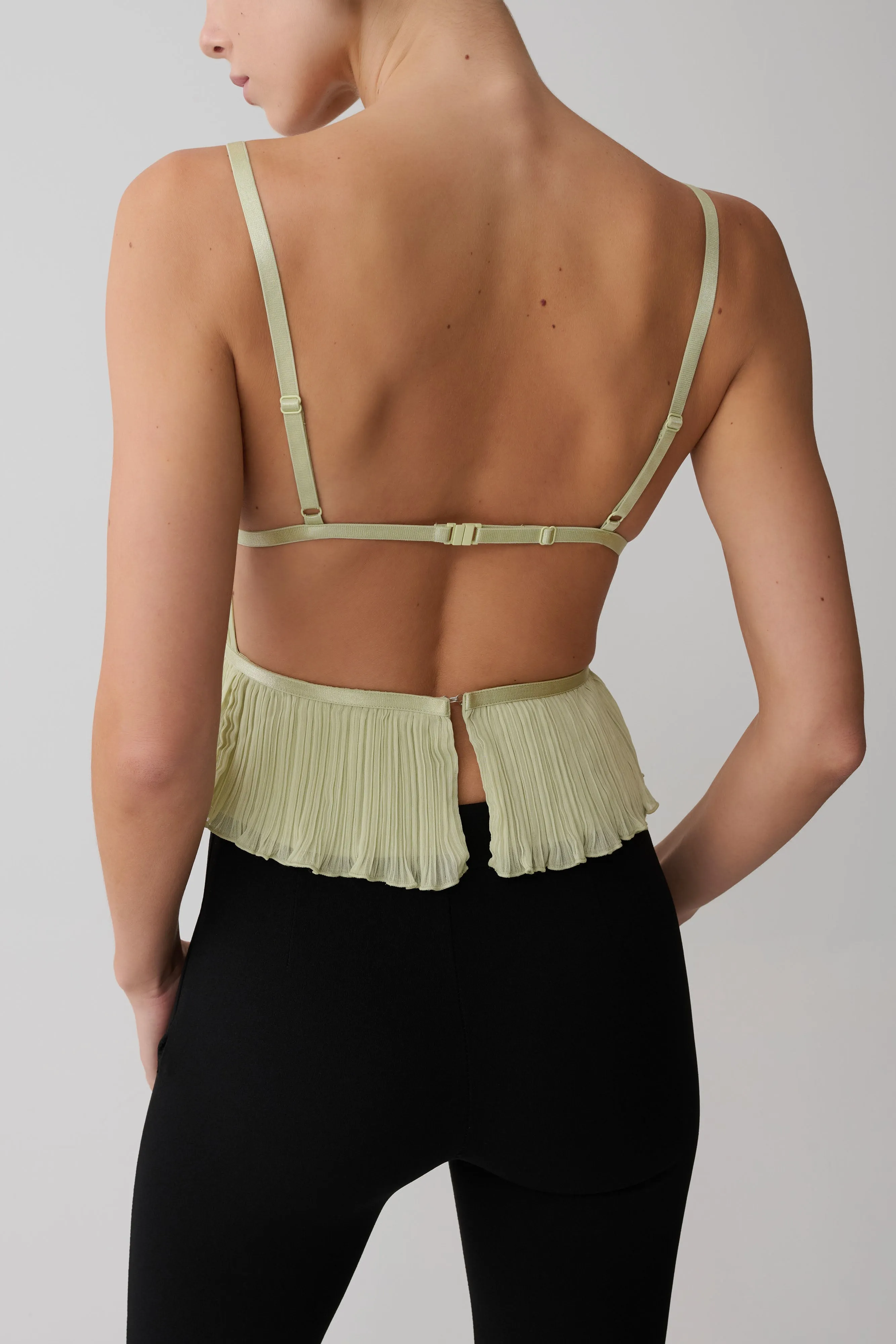 Lilou Pleated Sleeveless Top - Sage sold by Meshki product image thumbnail 2