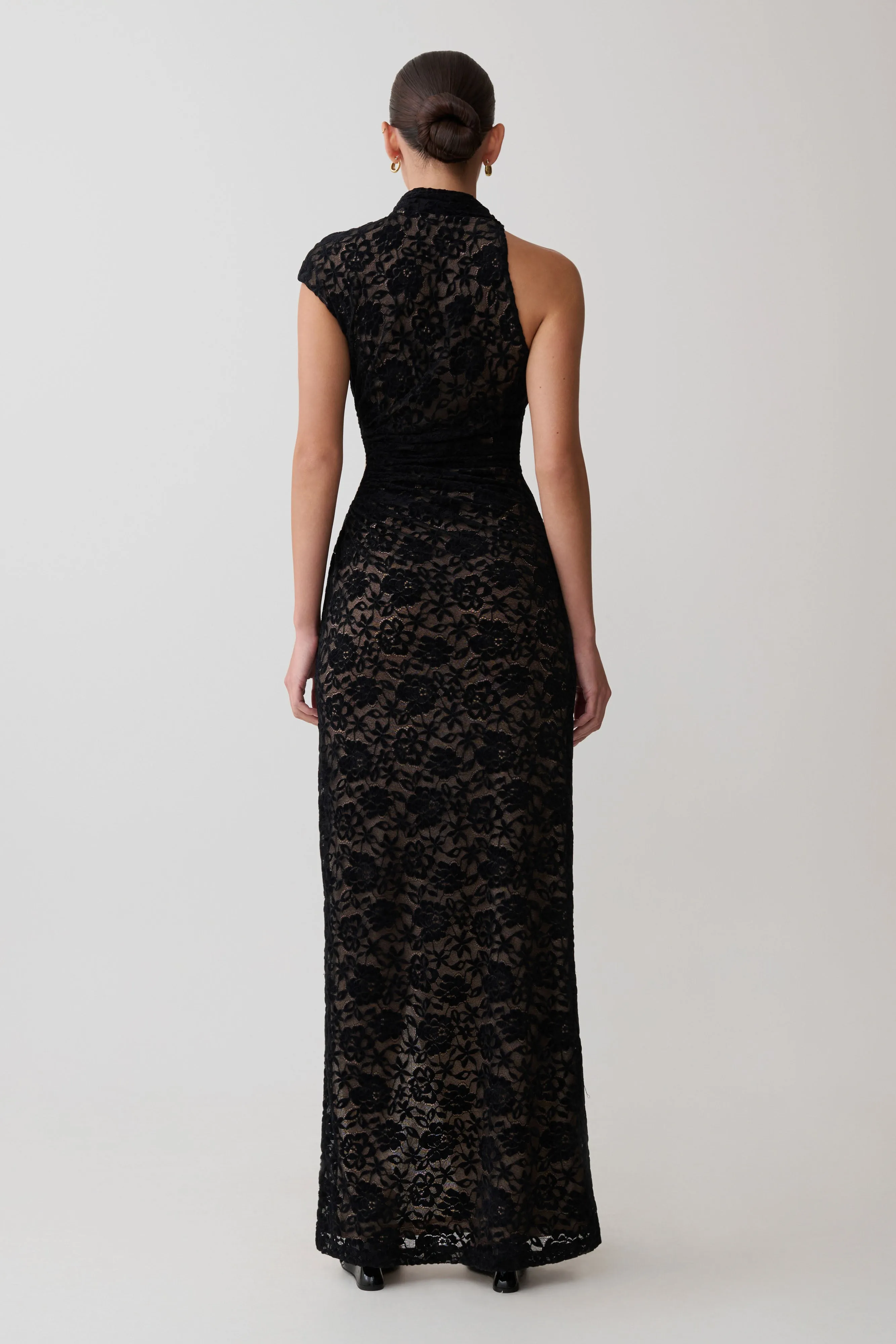 Trinh One Shoulder Maxi Dress - Black sold by Meshki product image thumbnail 2