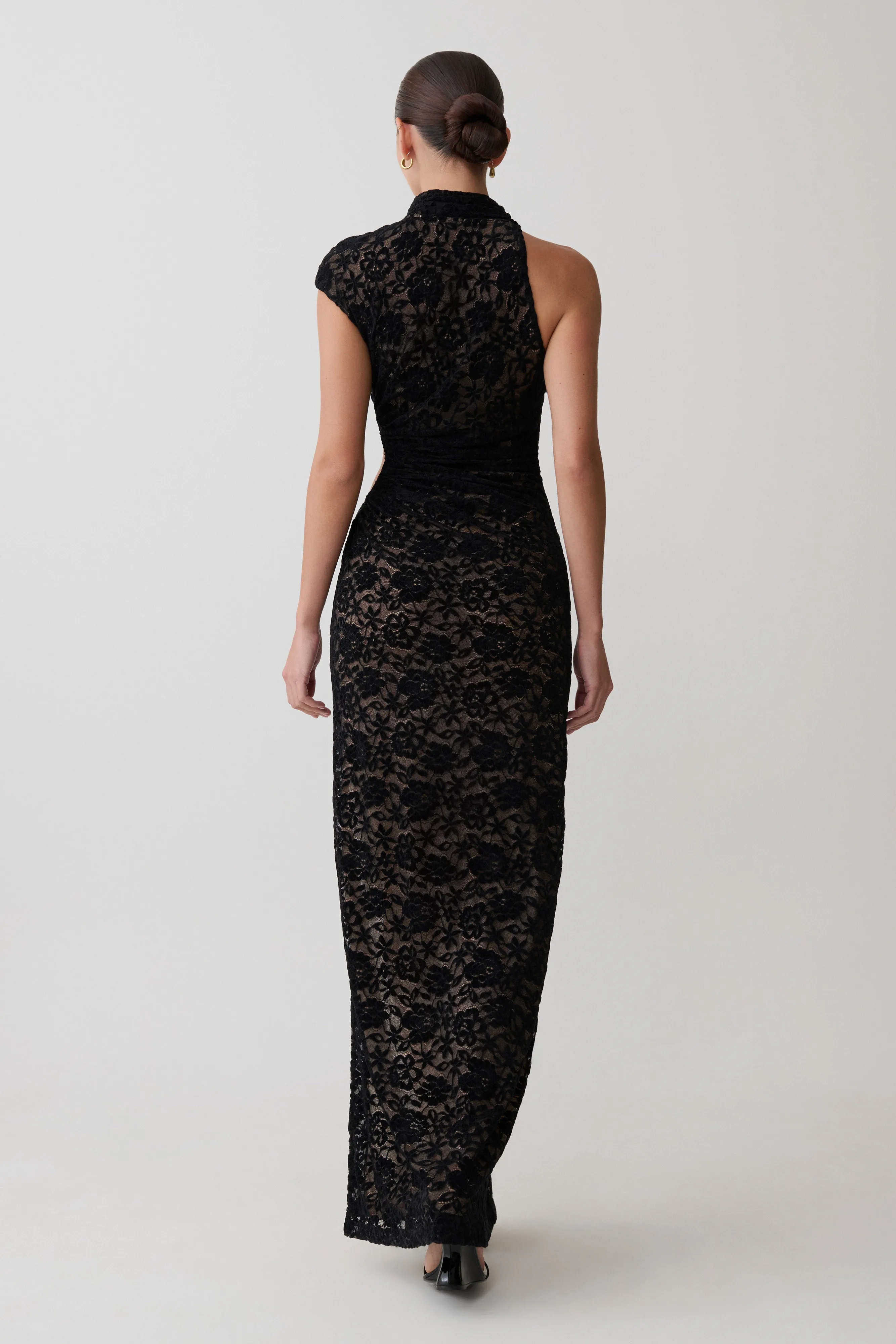 Trinh One Shoulder Maxi Dress - Black sold by Meshki product image thumbnail 5