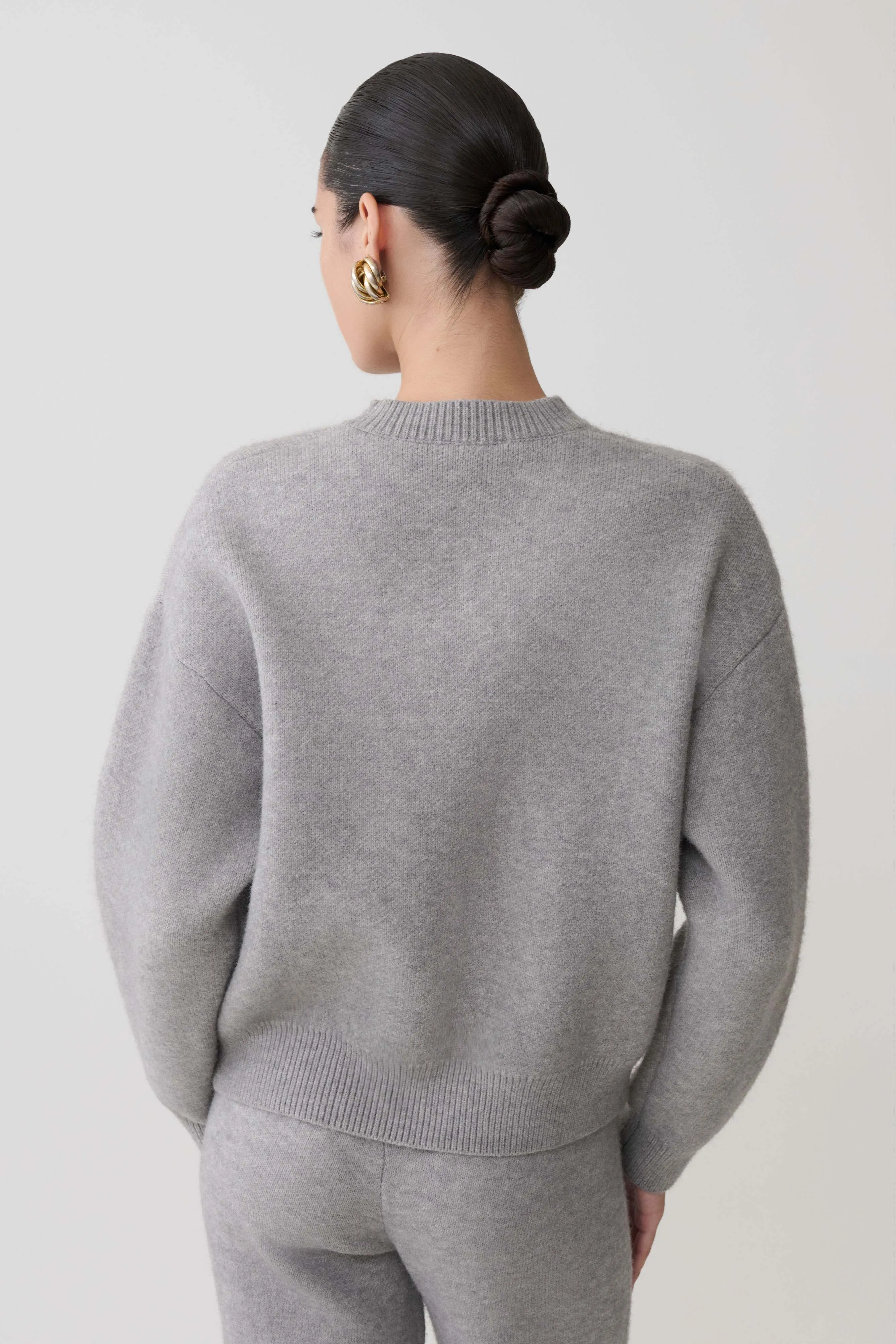 Lulu Oversized Knit Jumper - Grey Marle sold by Meshki product image thumbnail 2